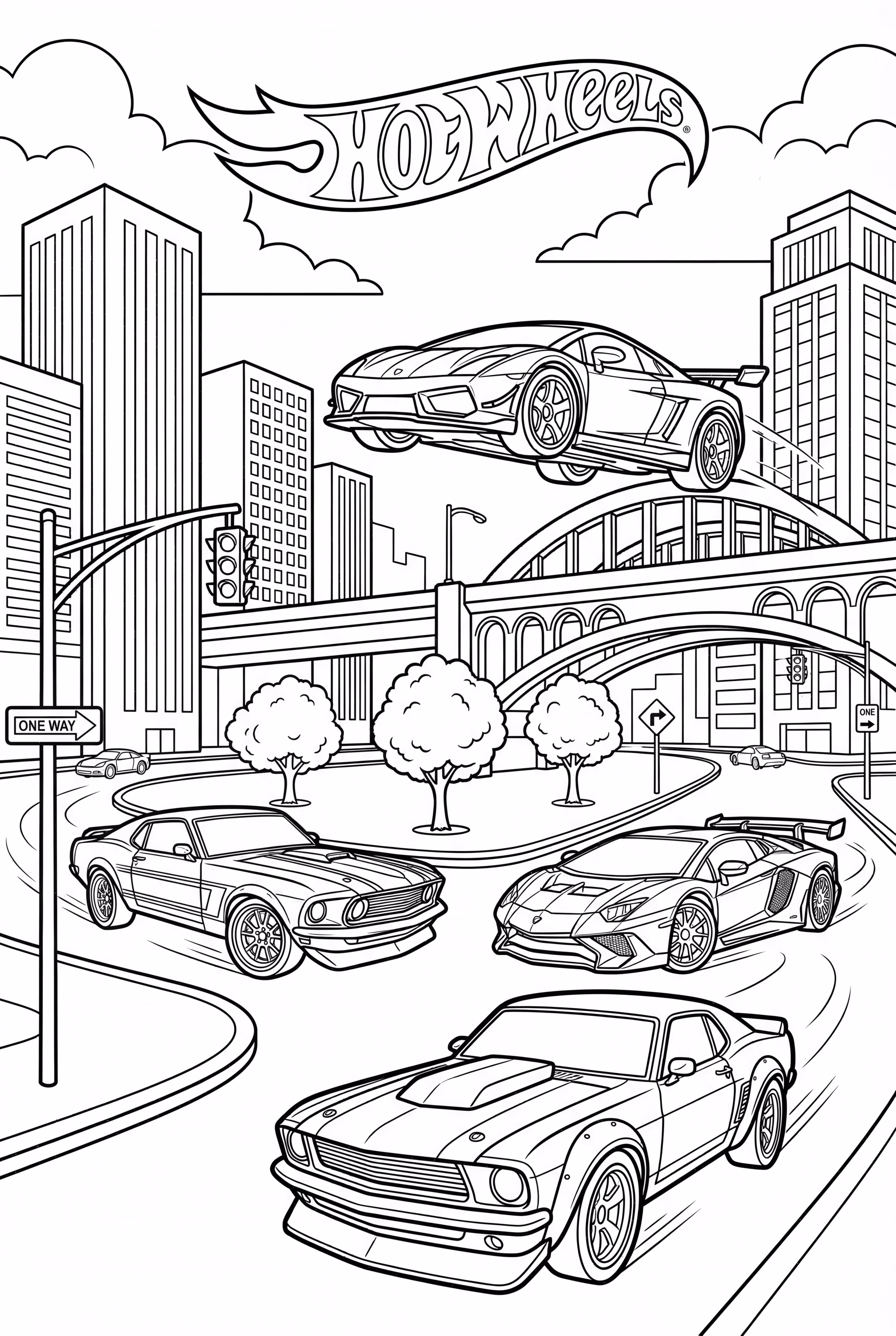 Hot Wheels 賽車穿梭城市