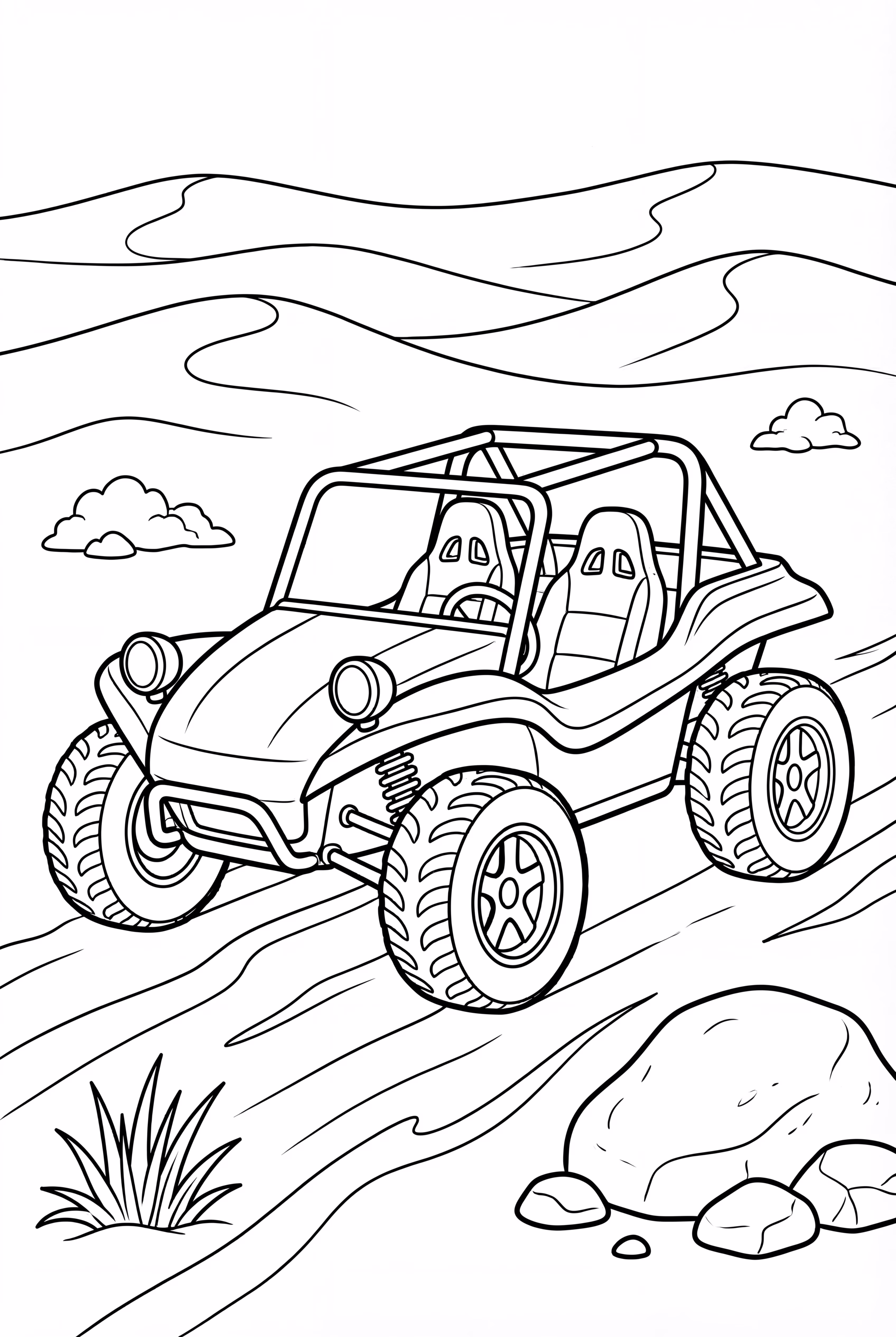 Hot Wheels 沙丘車在沙地上