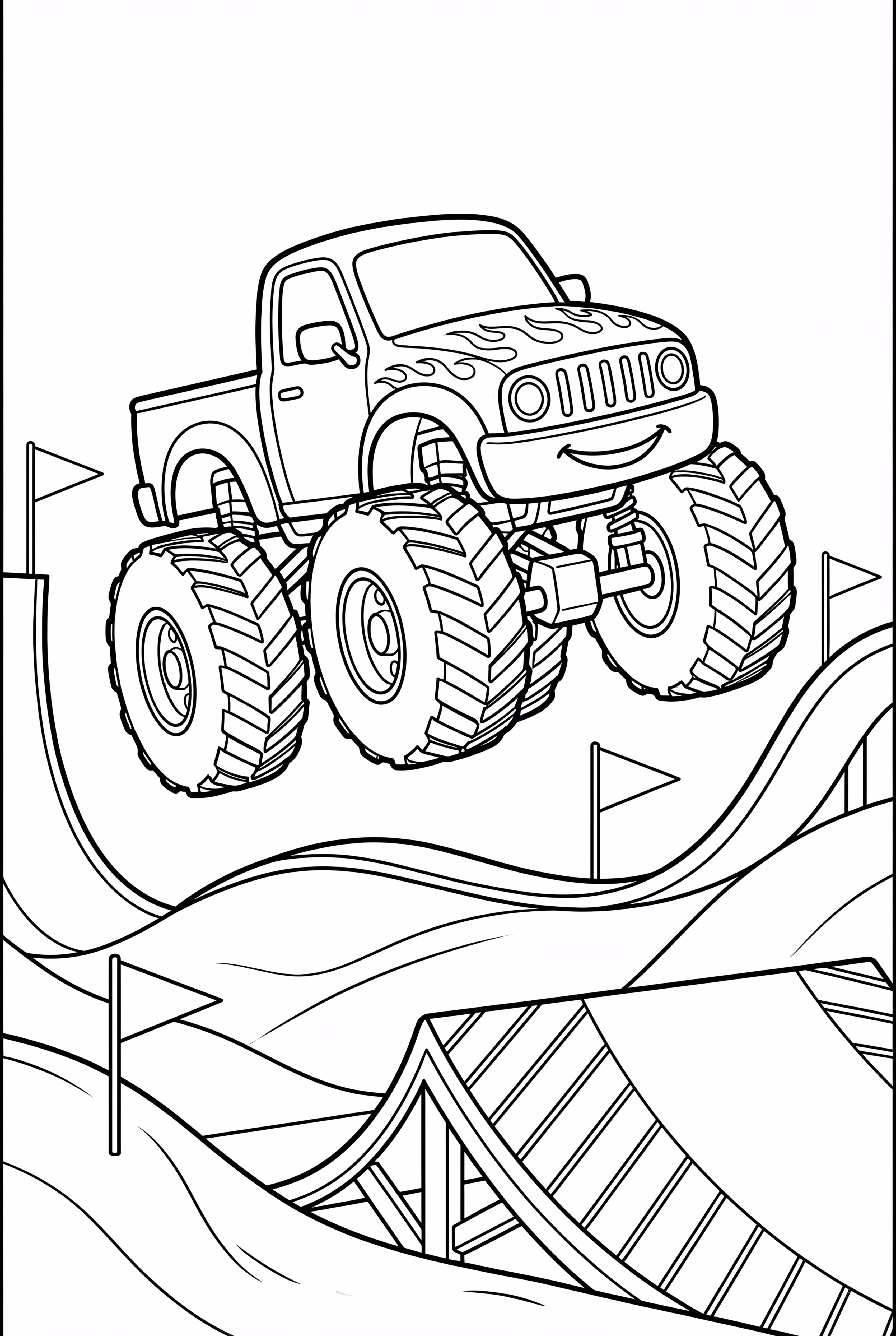 Hot Wheels Monster Truck on the race track