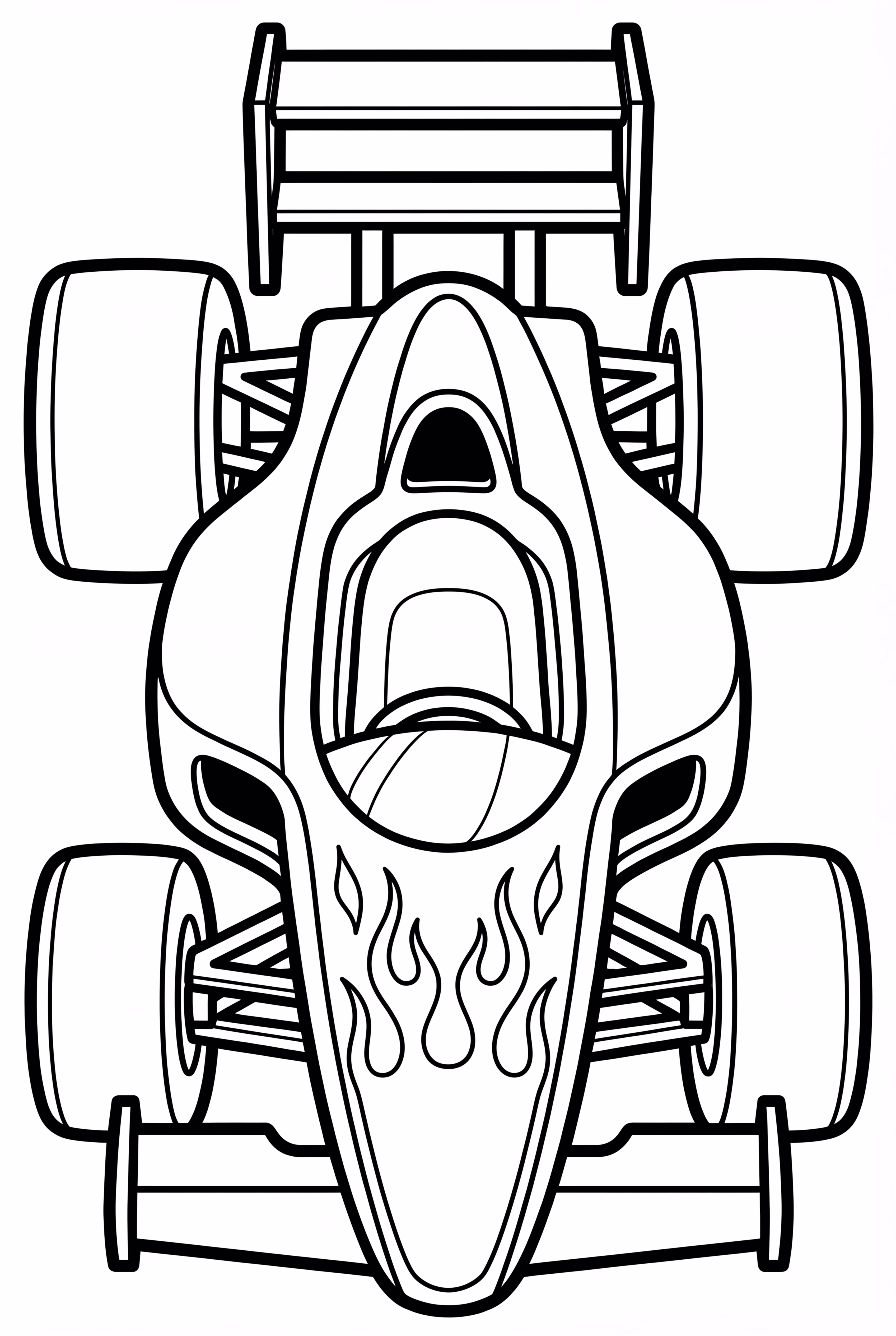 Hot Wheels Race Car Top View