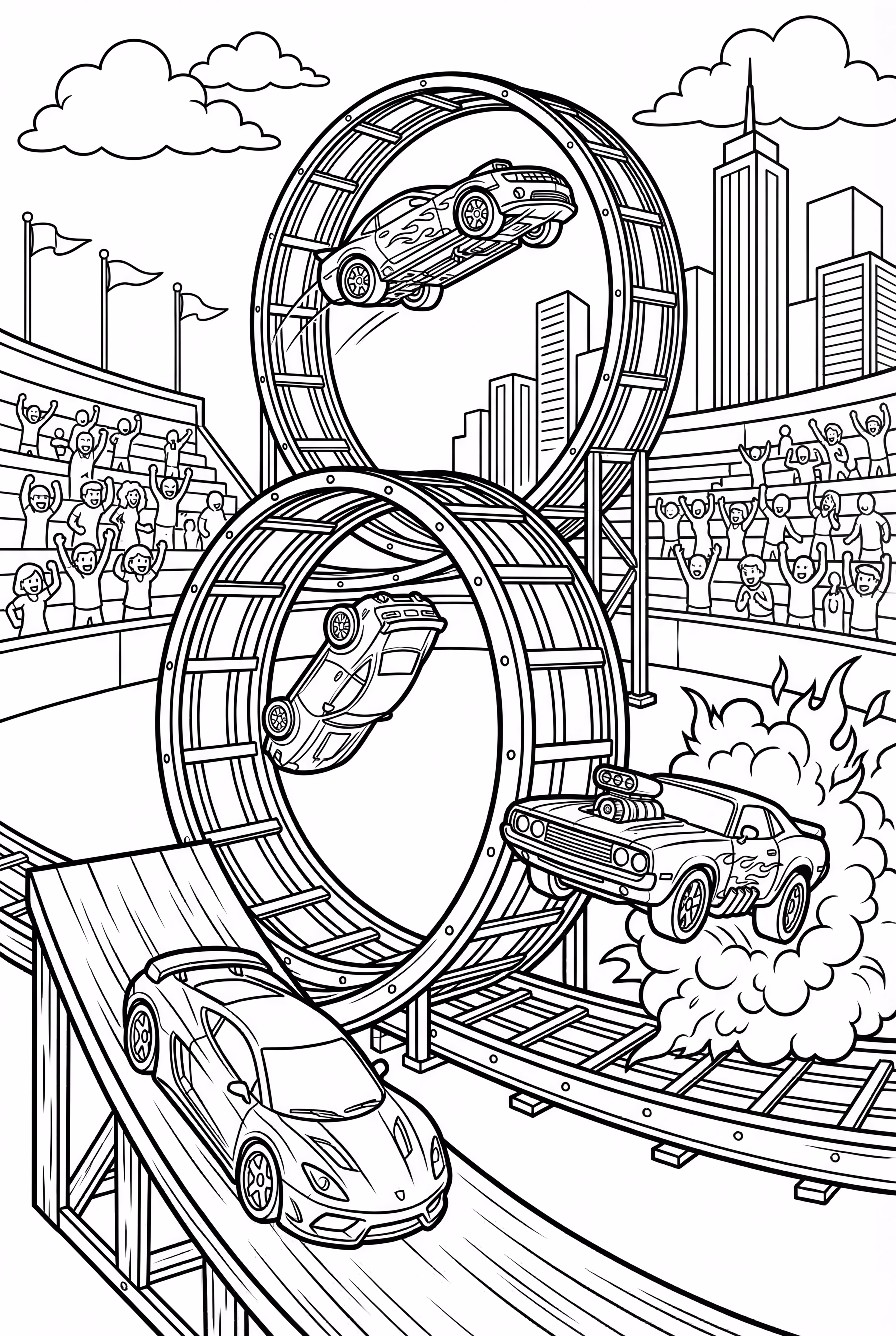 Hot Wheels Stunt Show With Explosions