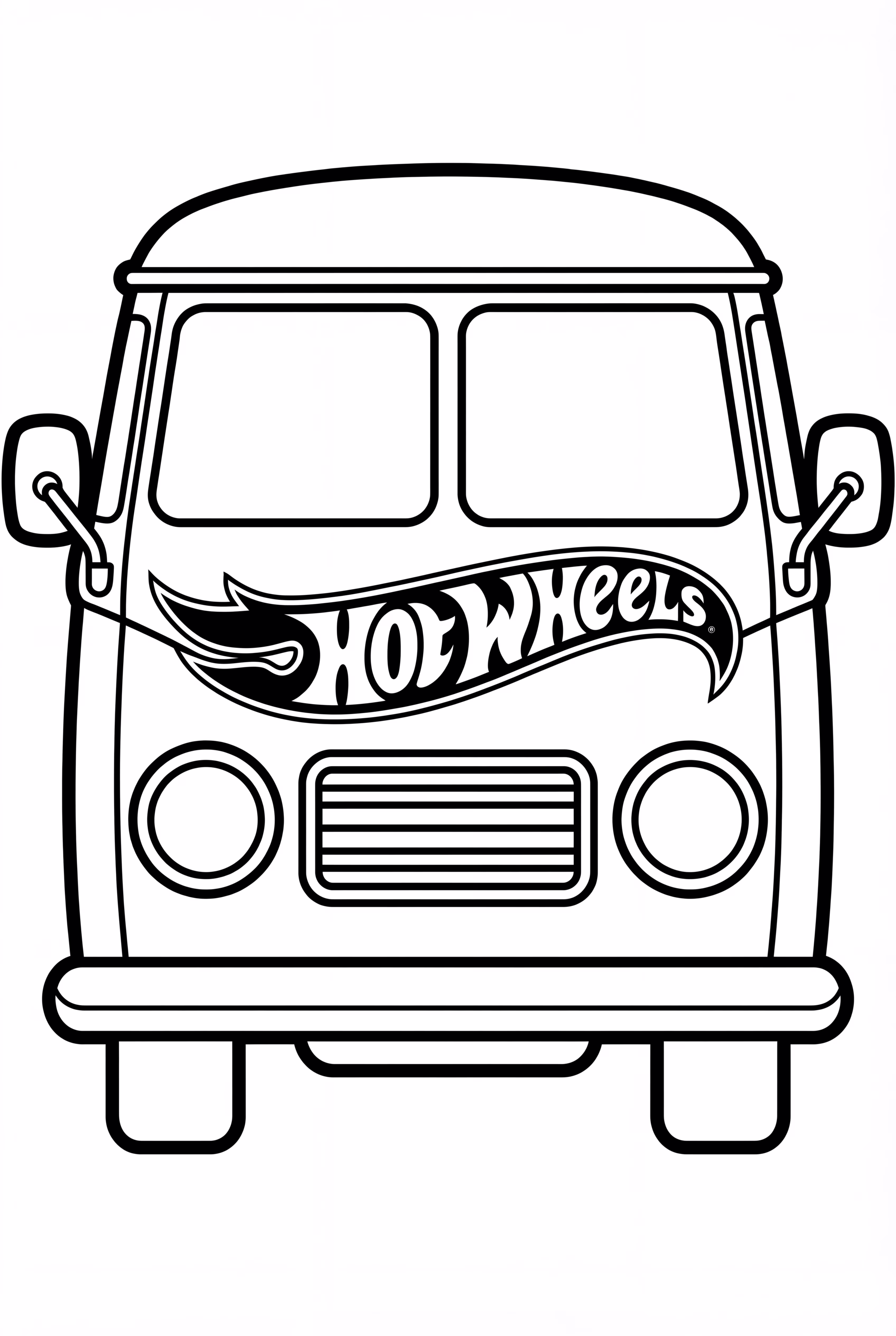 Vista Frontal da Van Hot Wheels