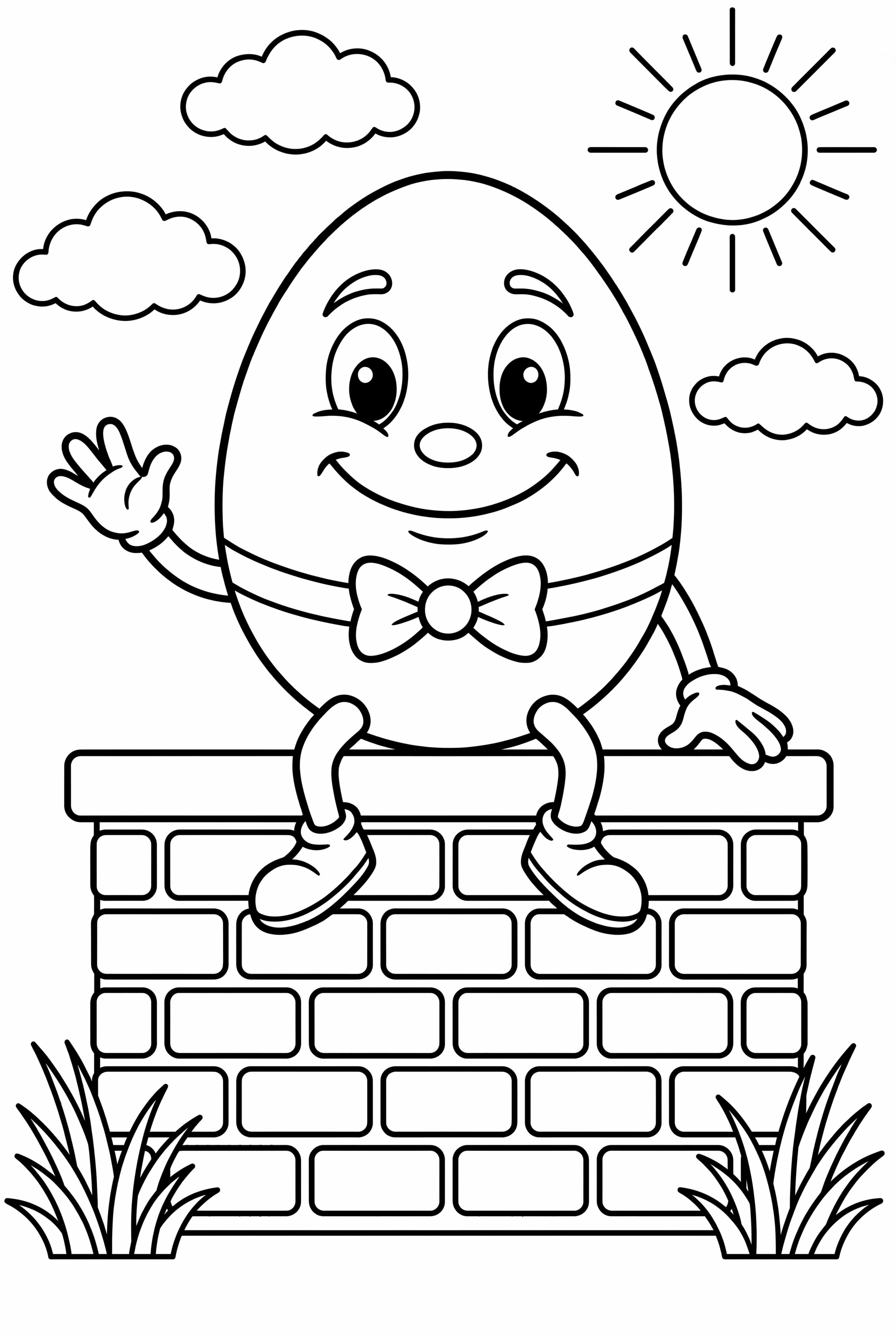 Humpty Dumpty Egg Sitting On A Wall