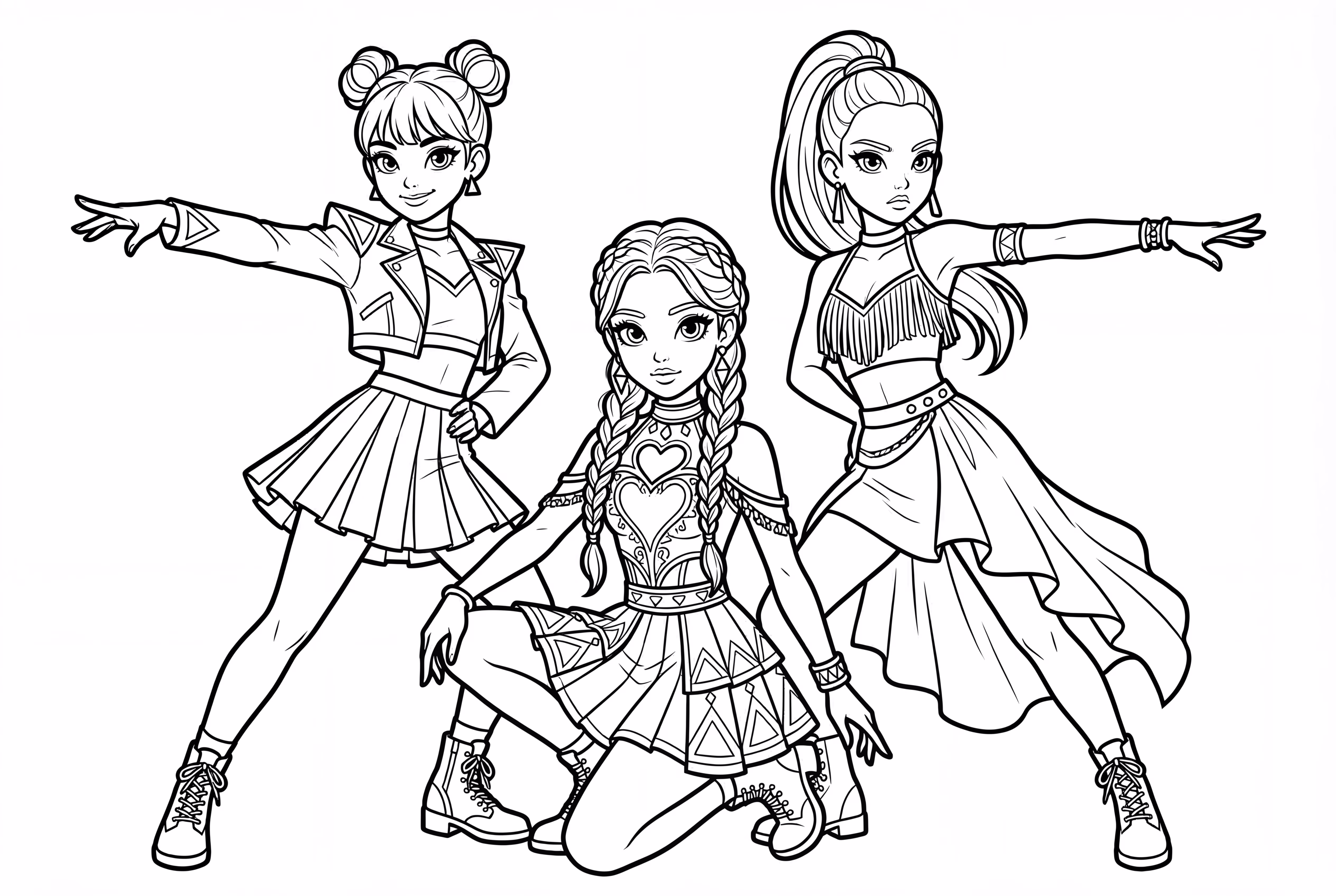 HUNTR X in a Dance Pose