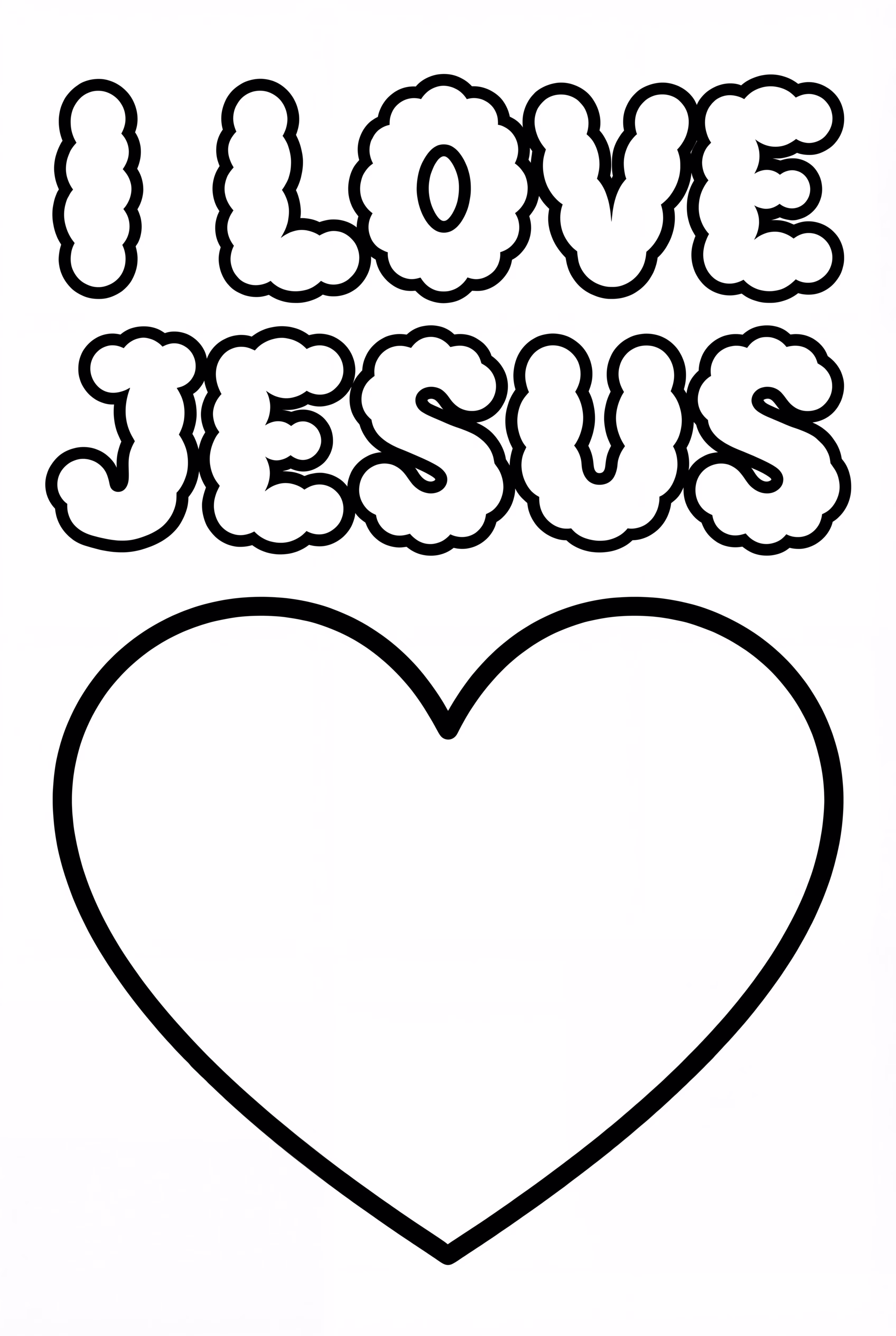 I Love Jesus Written In Clouds