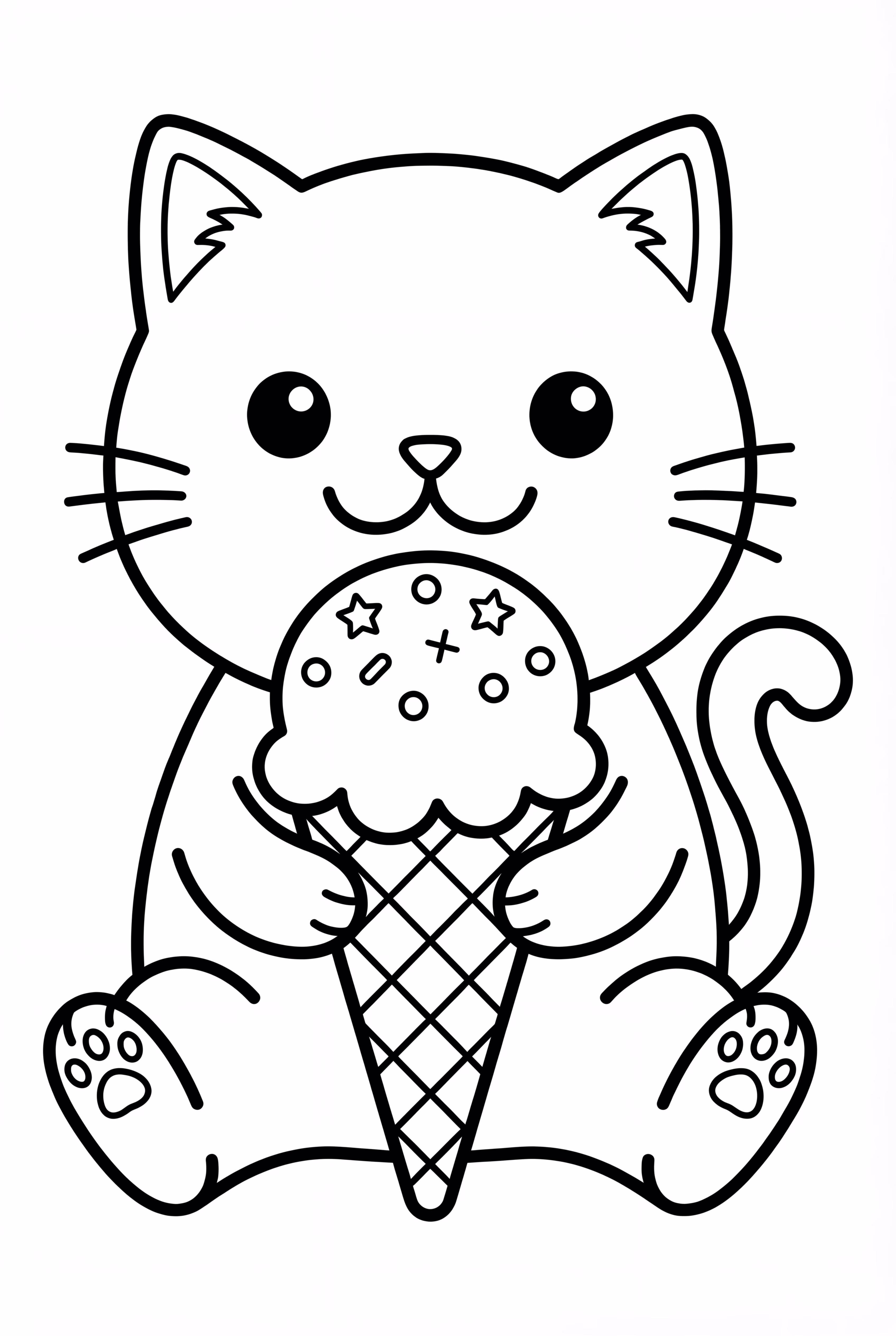 Ice Cream Cat With Sprinkles