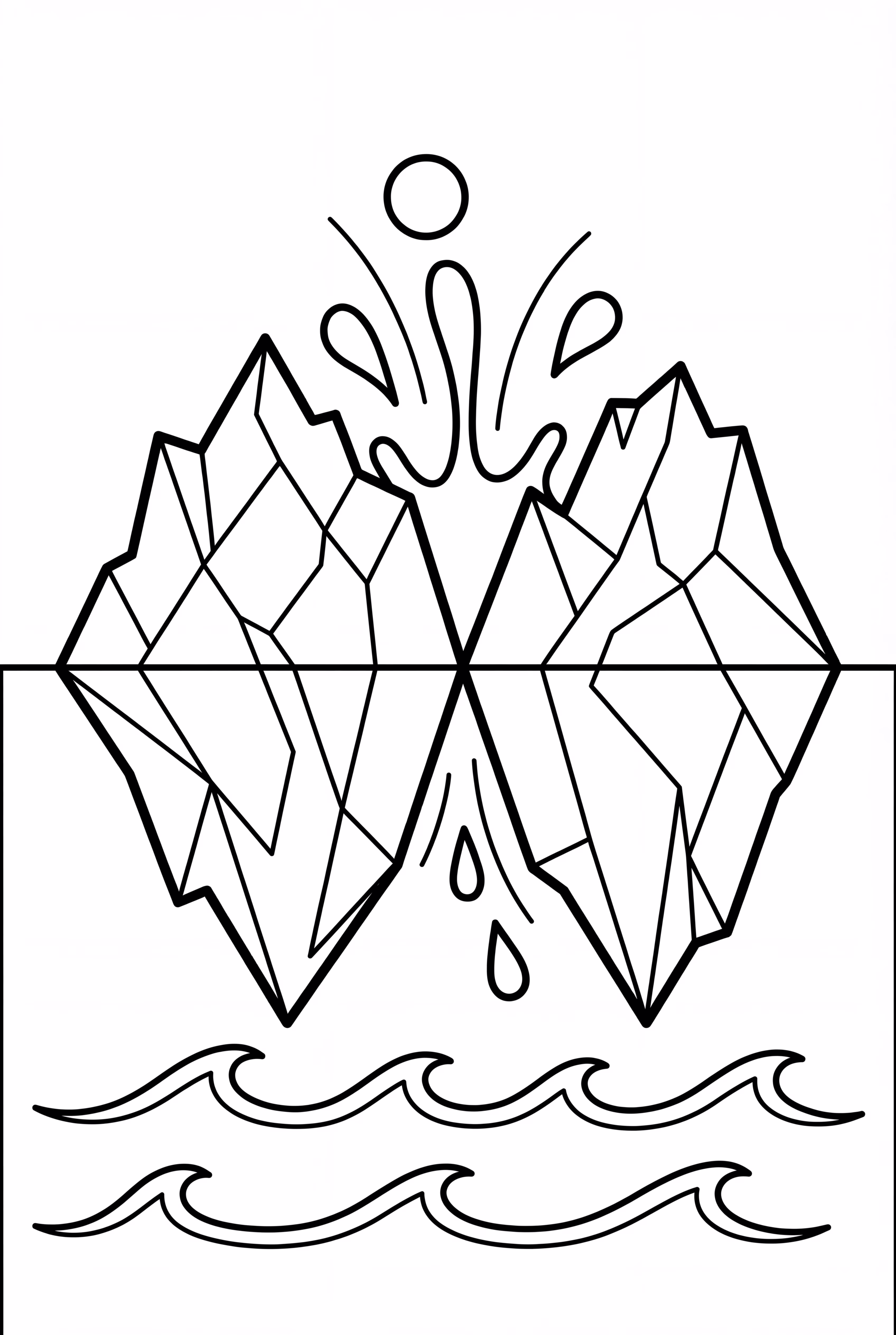 Iceberg Collision With Water Splash