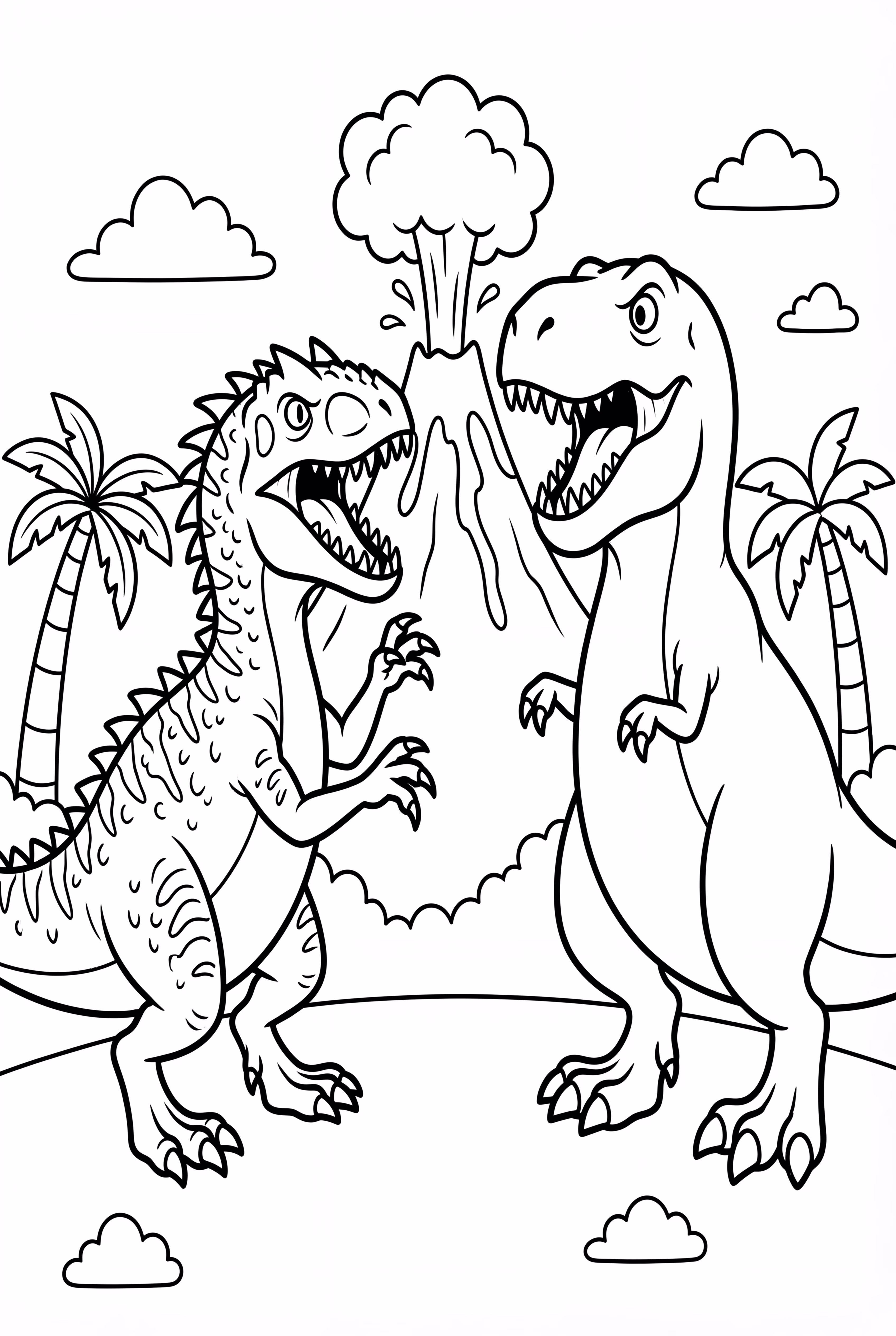 Indominus Rex Vs T-Rex Face-off