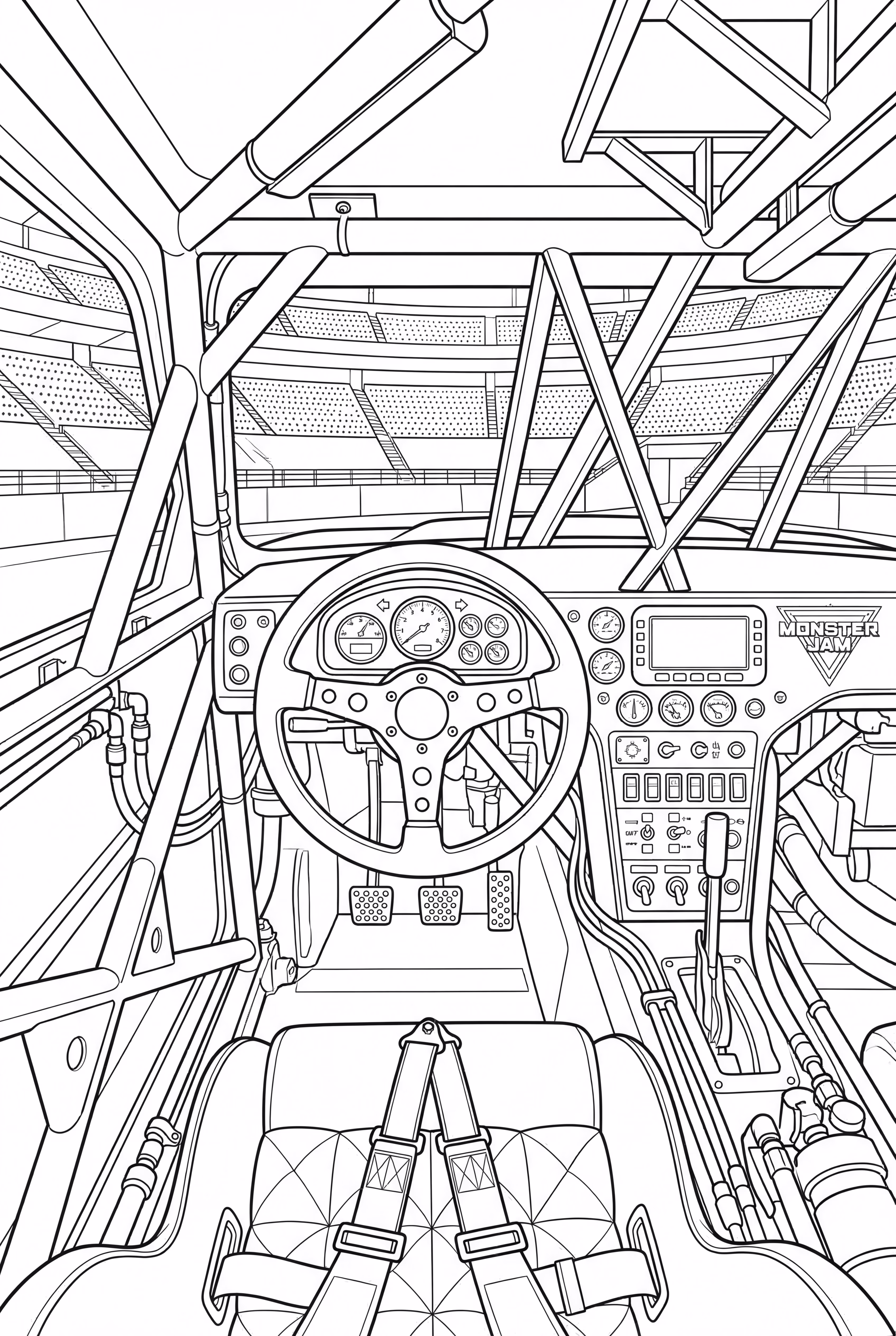 Inside A Monster Jam Truck Cockpit