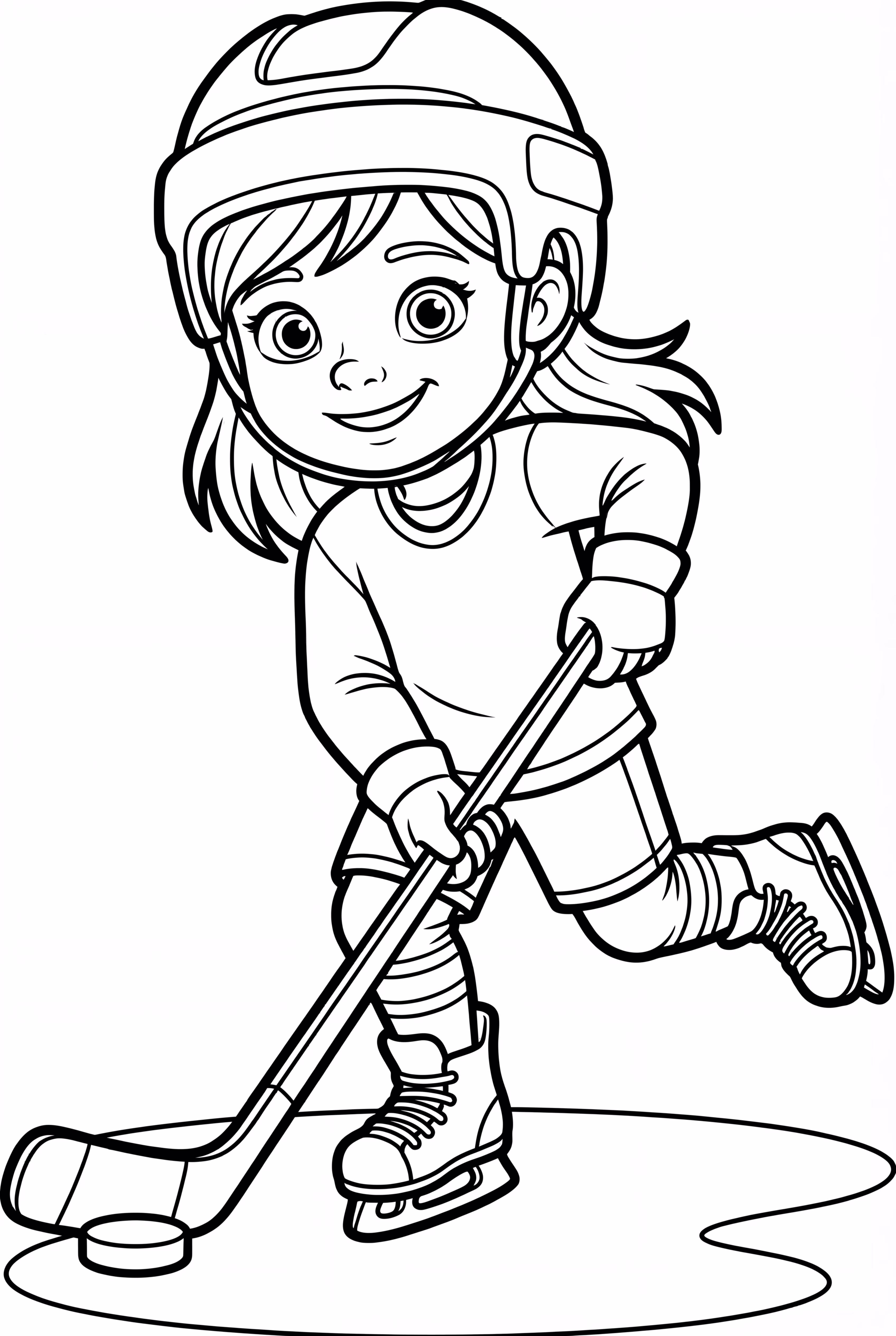 Inside Out Riley Playing Hockey