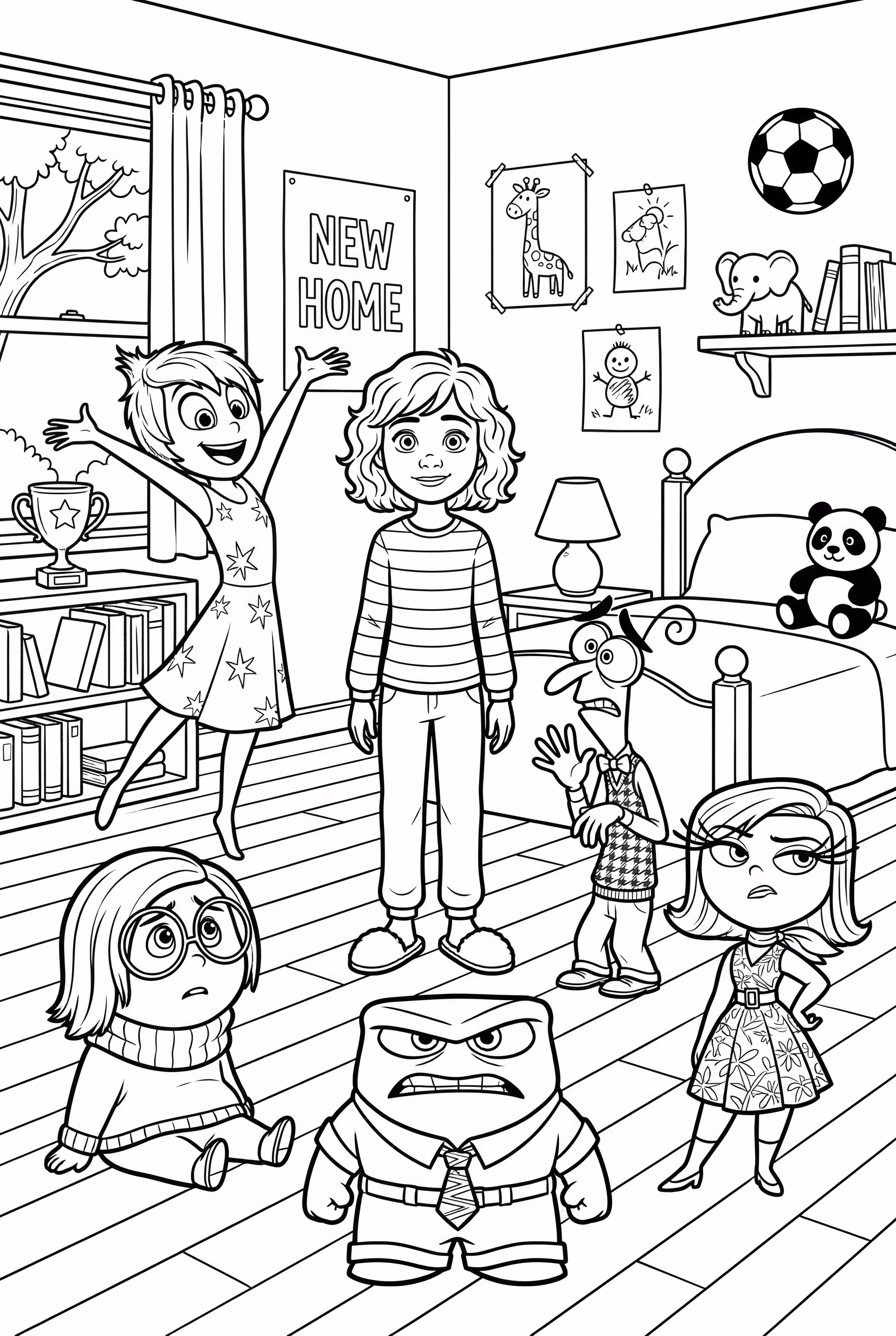 Inside Out Riley's Emotions In Her New Room