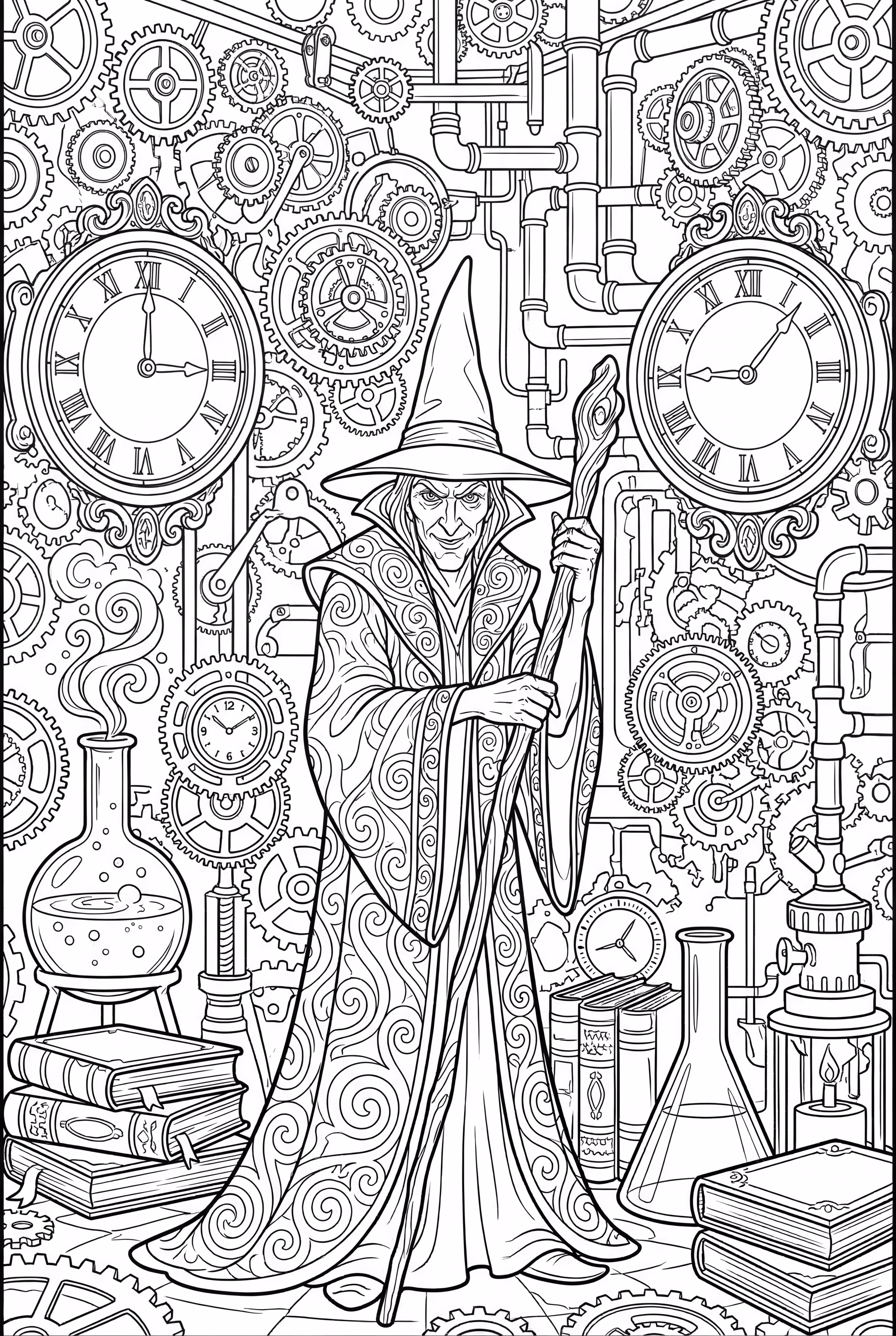 Dentro da Câmara Mecânica do Feiticeiro Malvado