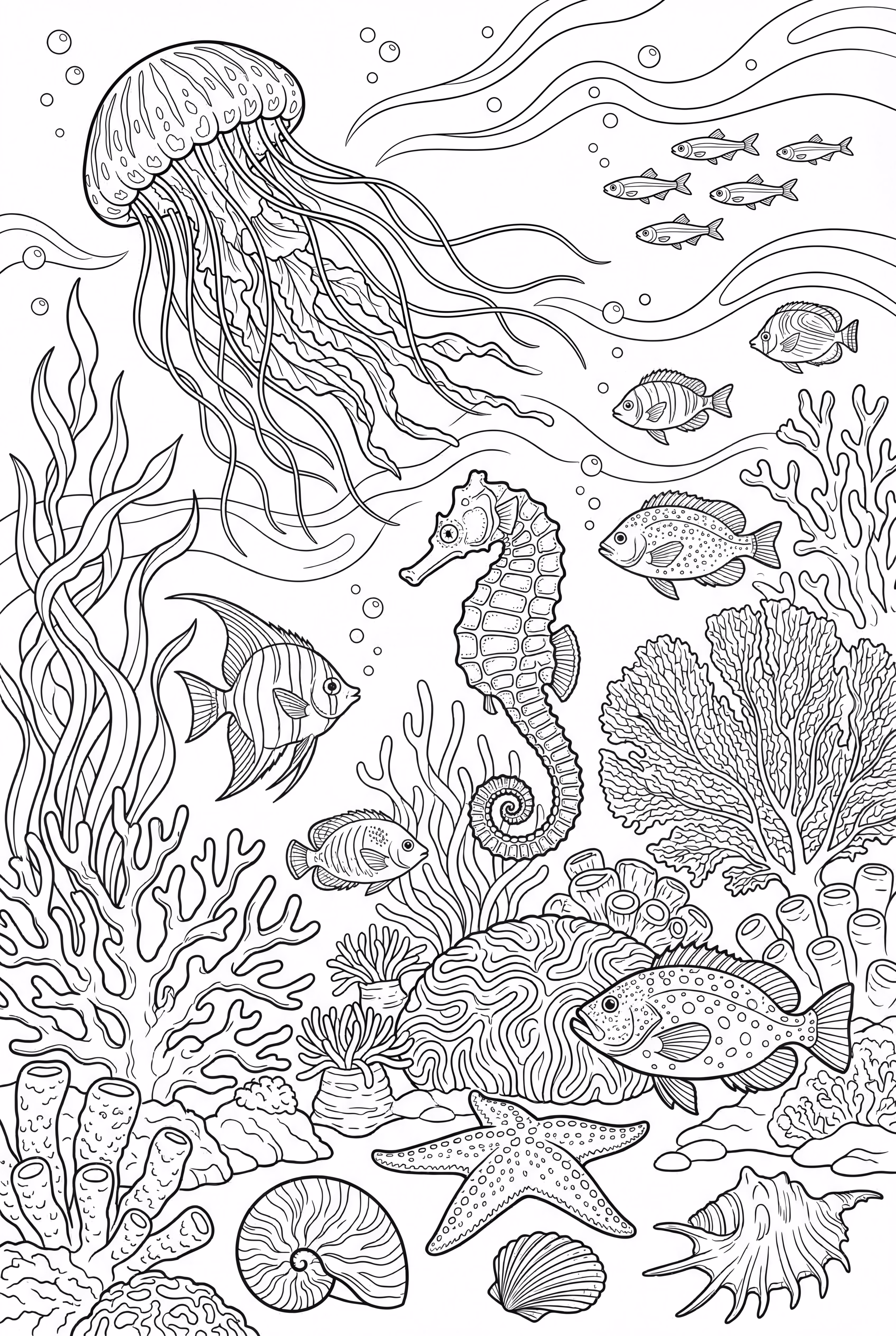 Intrincado Arrecife de Coral Bajo el Mar