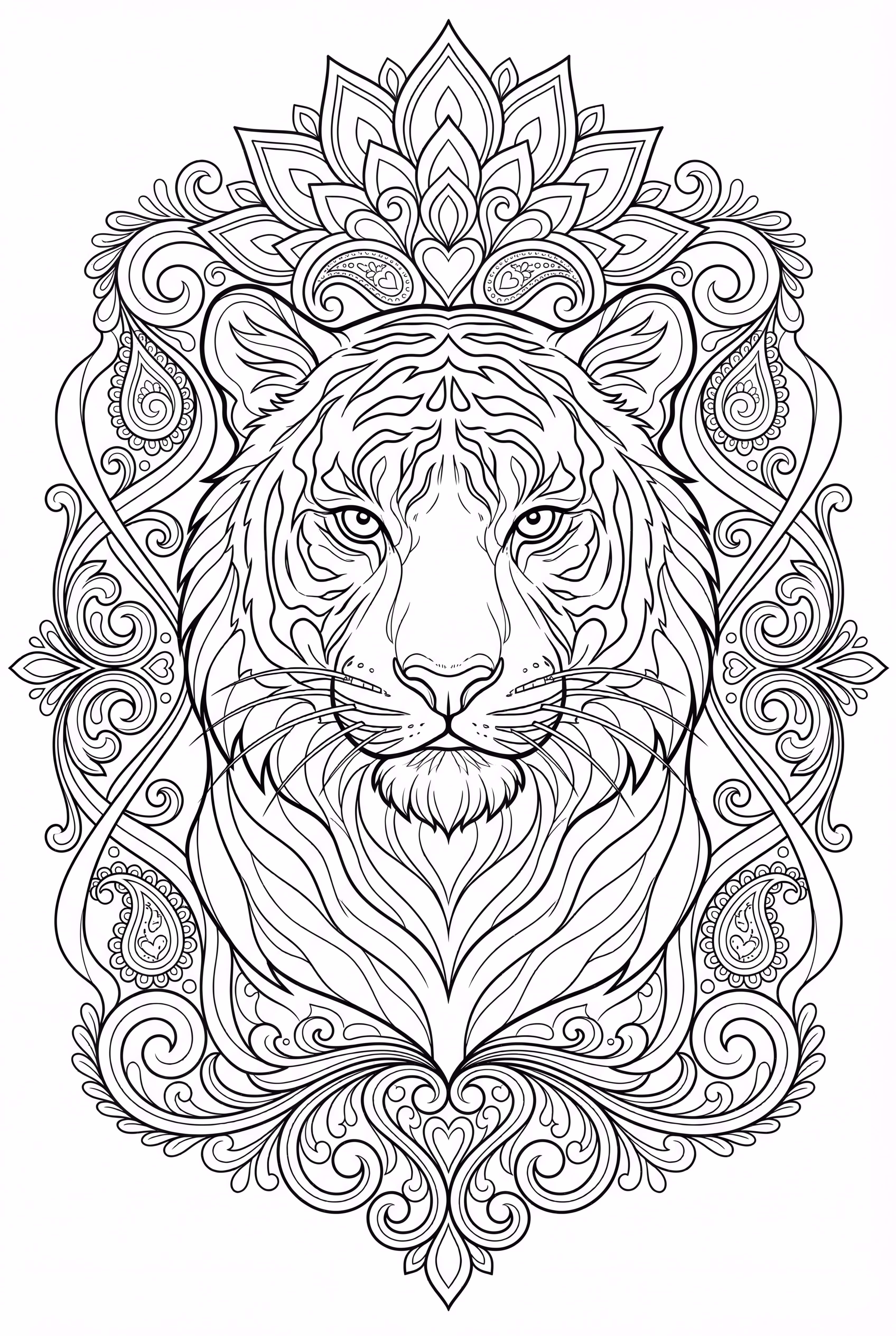 복잡한 호랑이 디자인