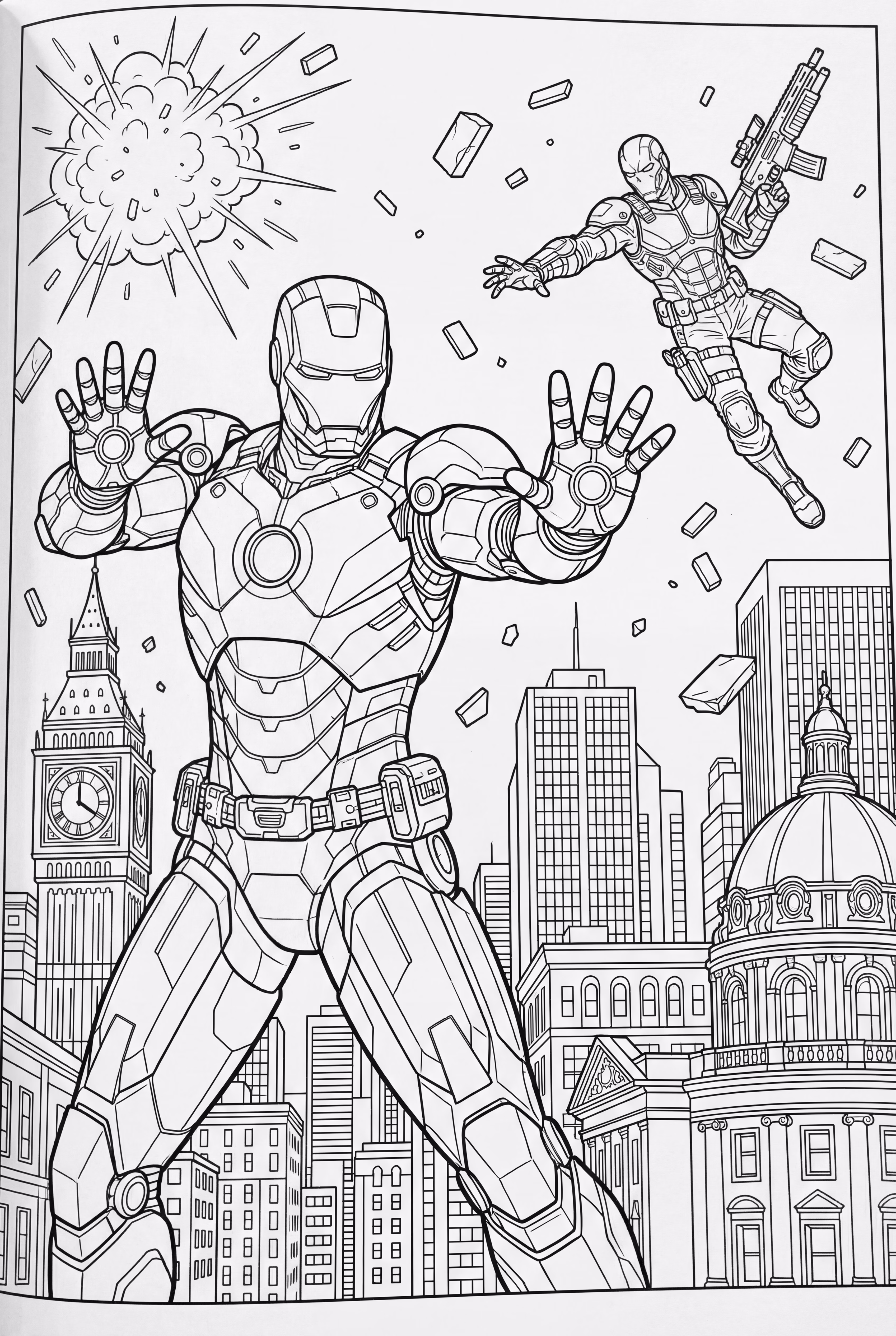 Iron Man Facing a Villain