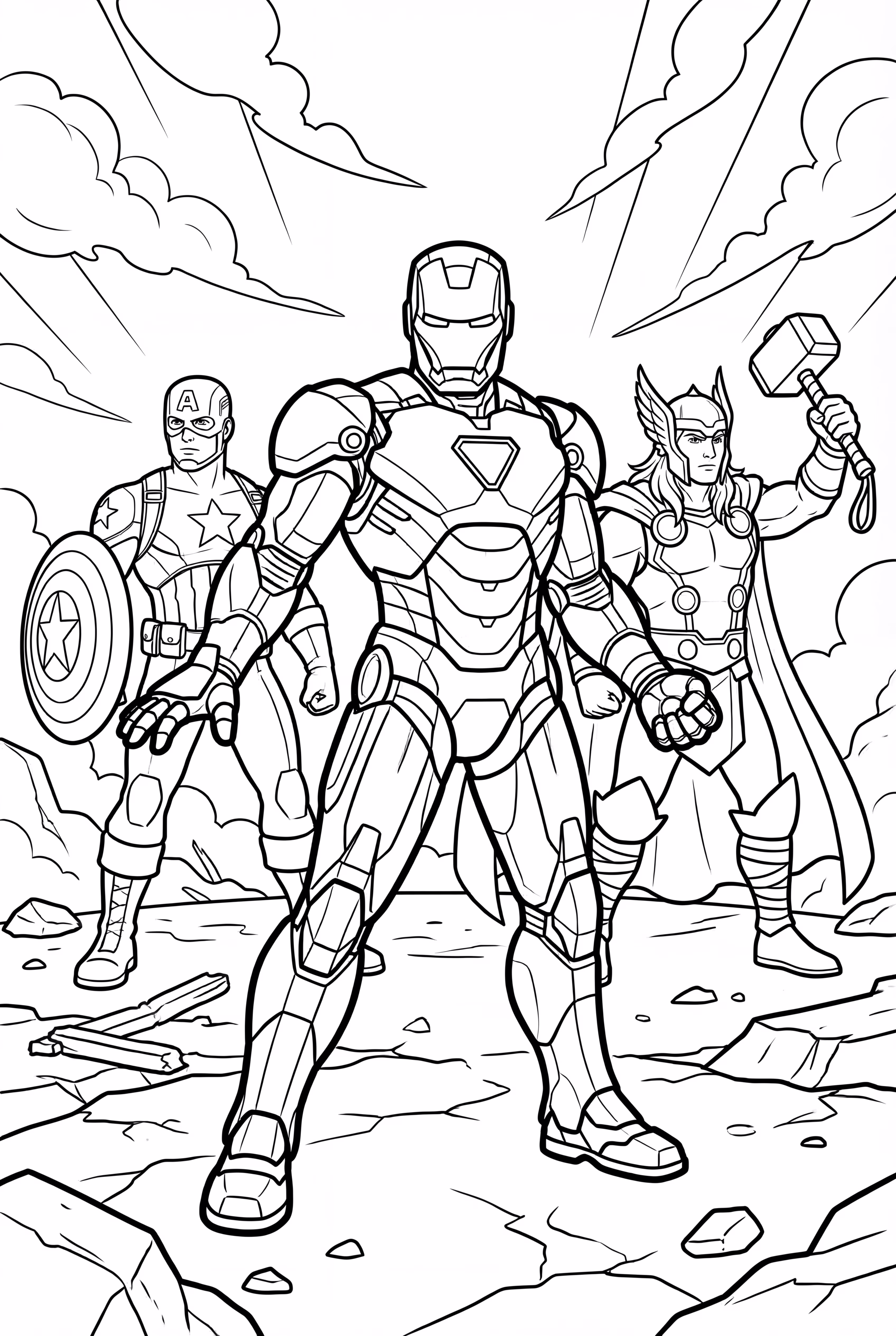 Iron Man Leading the Avengers