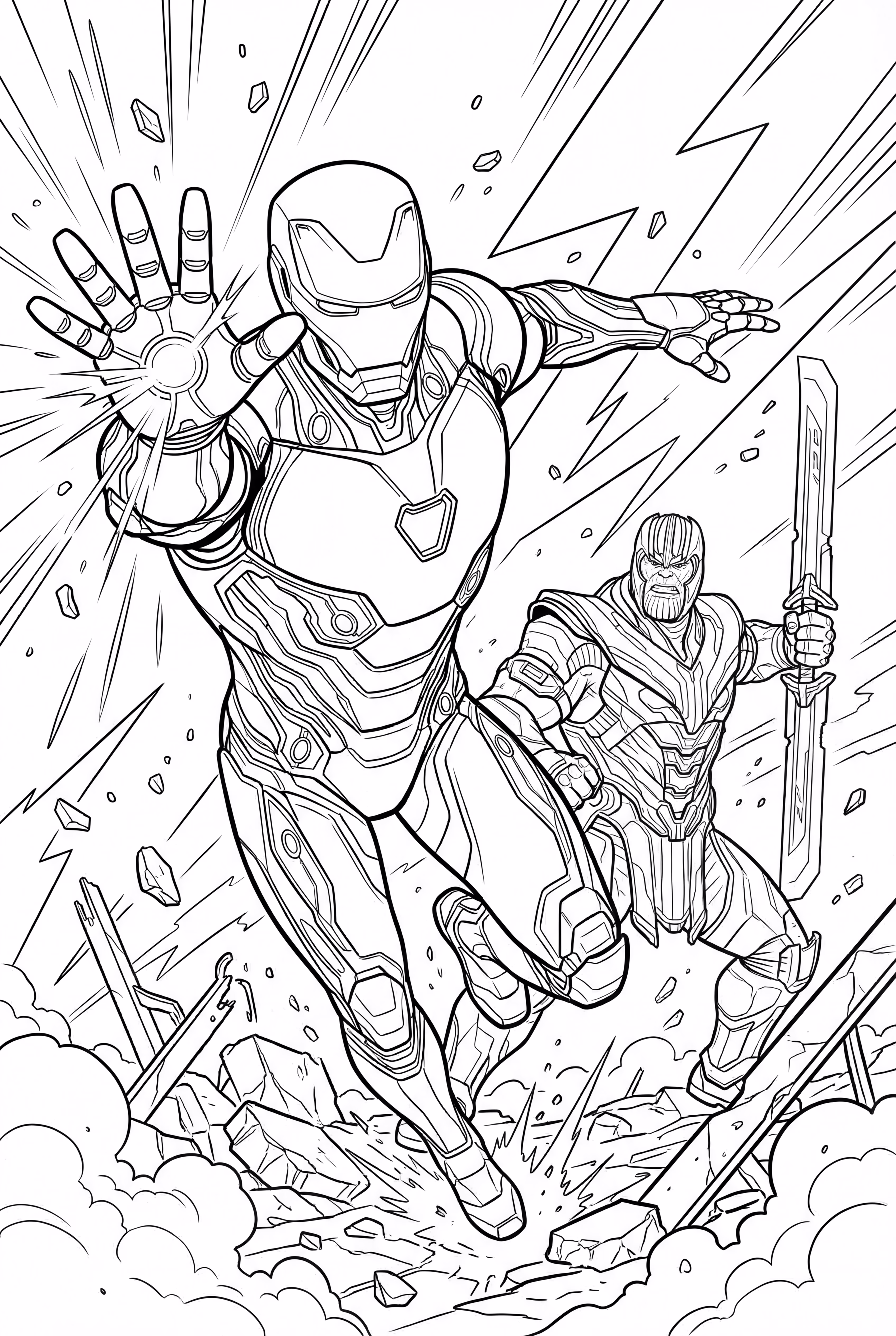 Iron Man Mark 85 versus Thanos