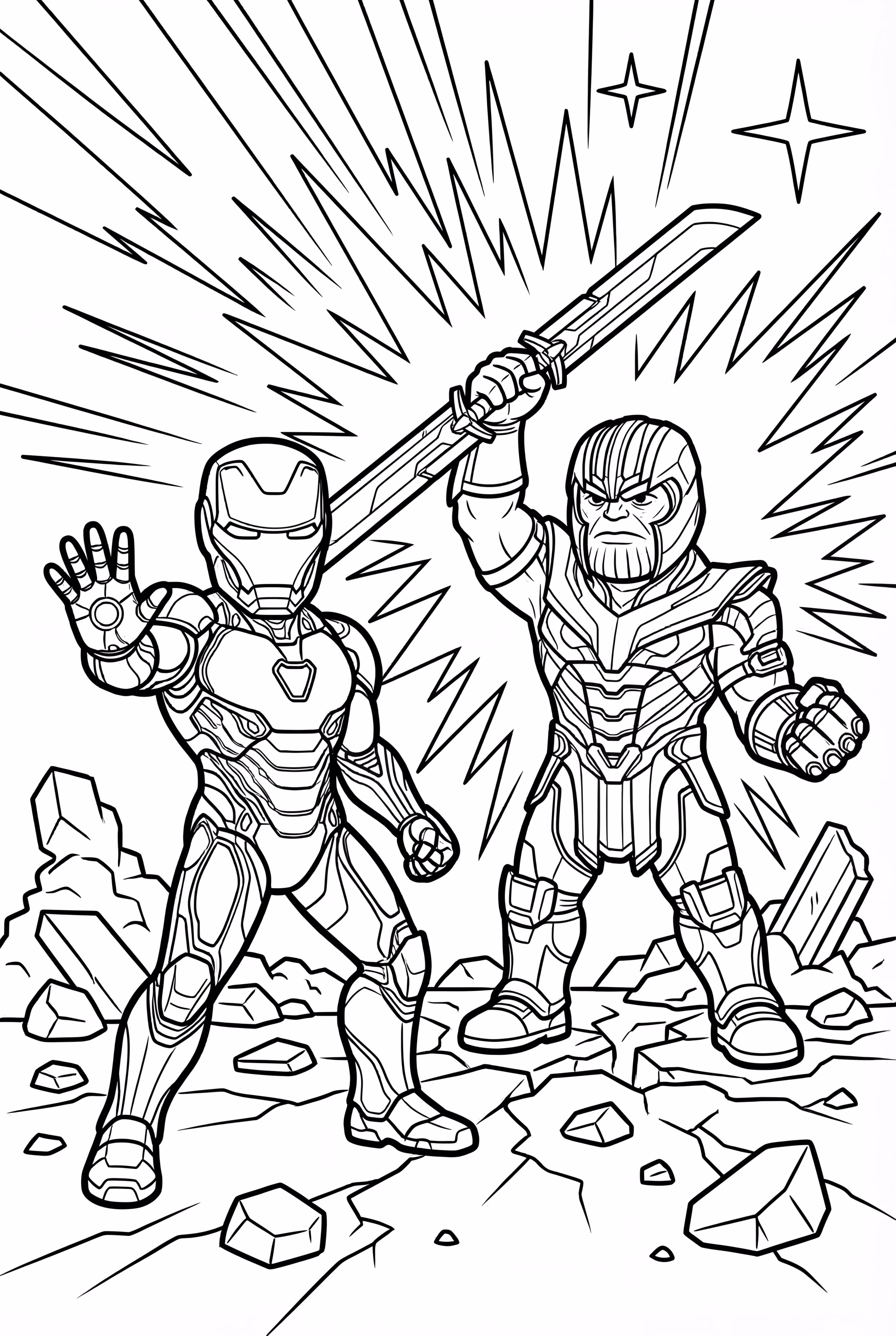 Iron Man Mark 85 versus Thanos