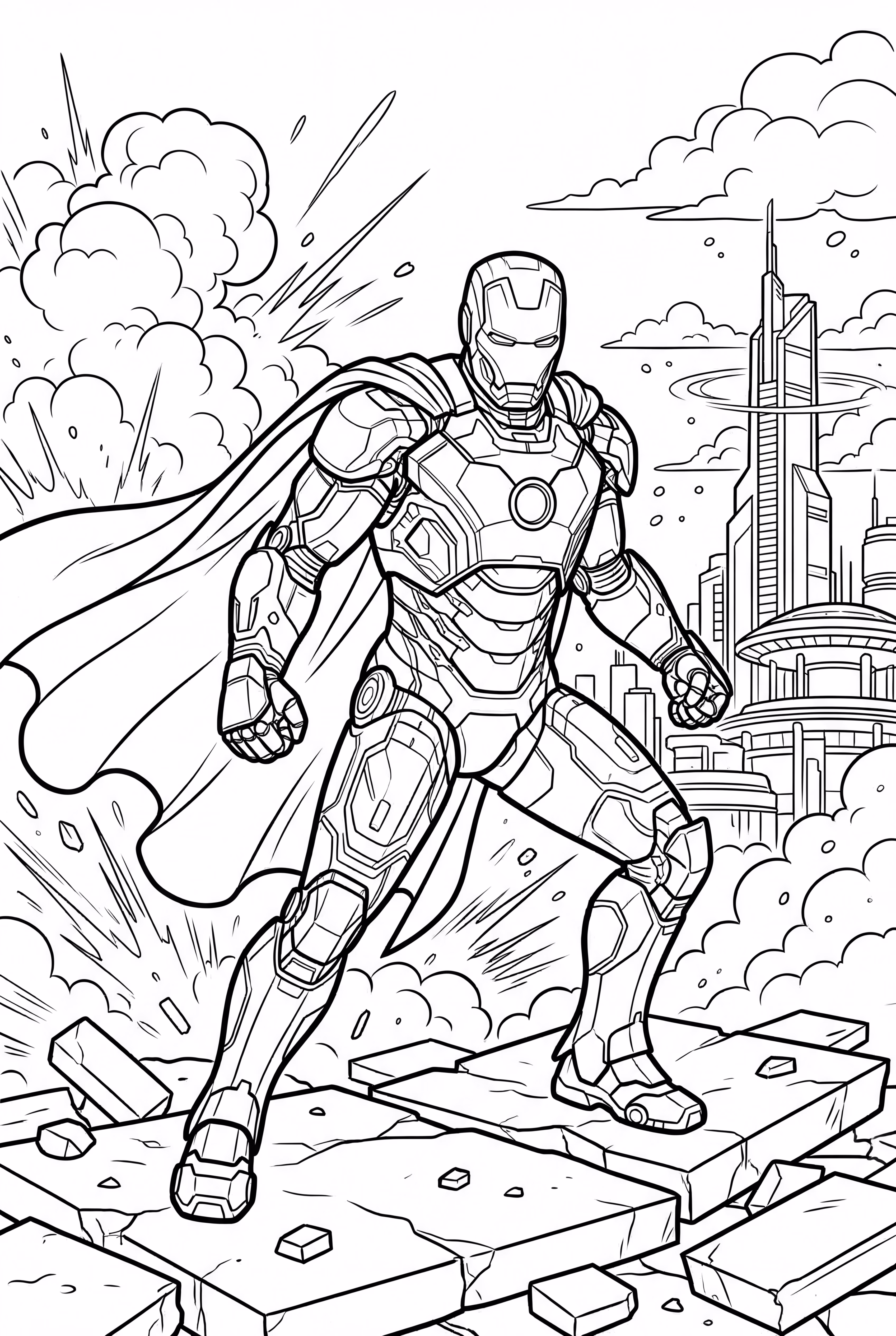 Iron Man Standing Heroically