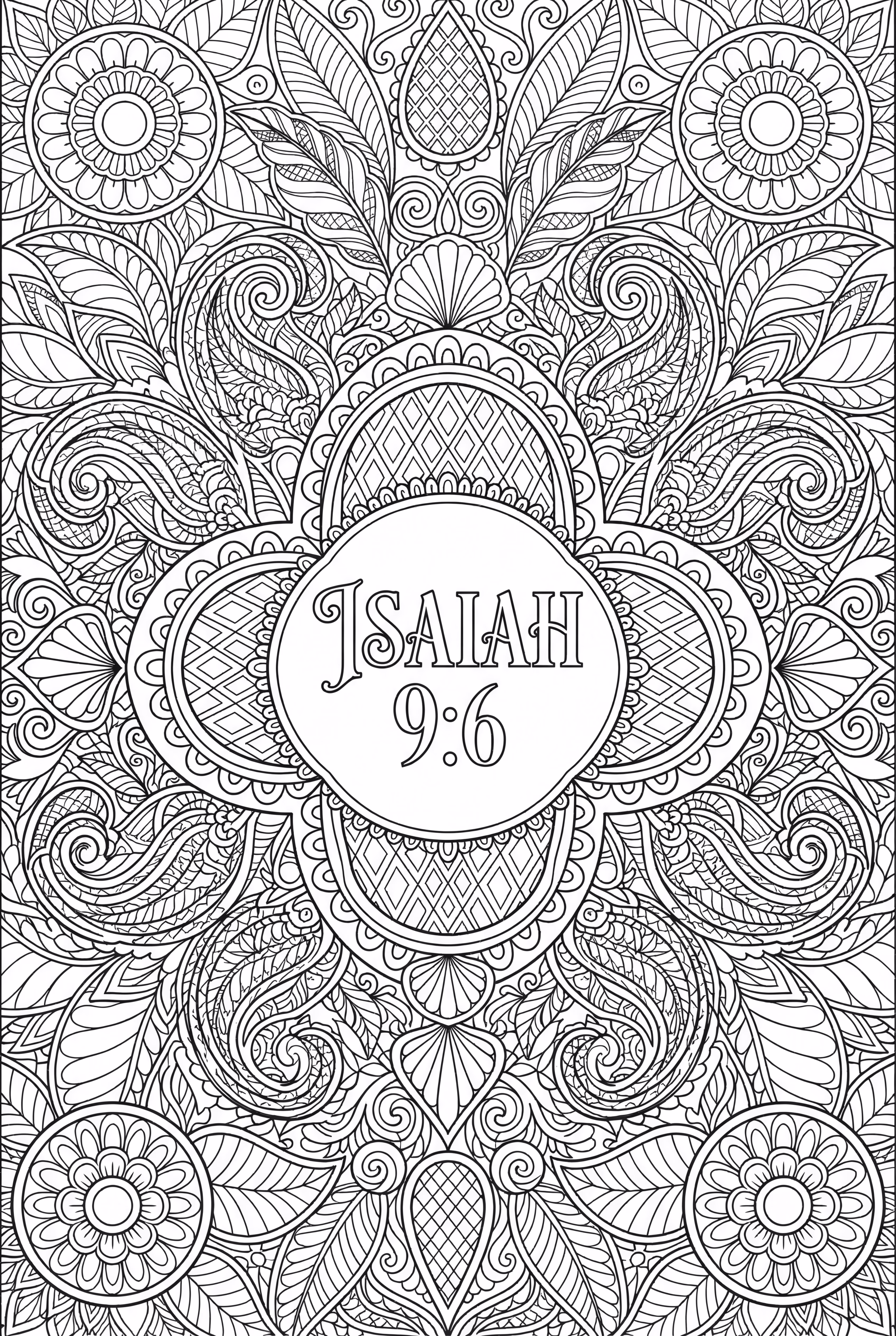Ésaïe 9:6 Dans un motif mandala complexe