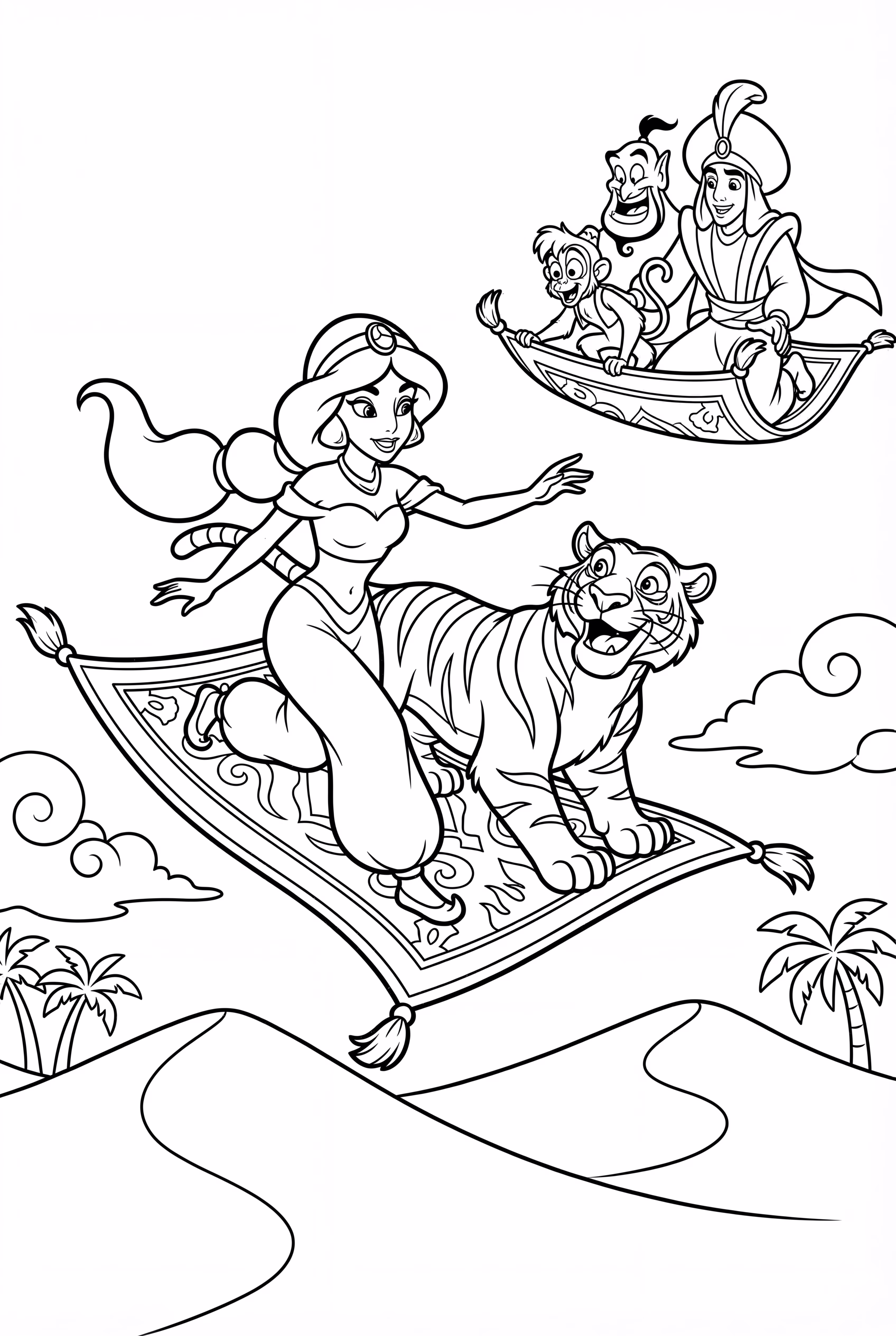 Jasmine and Rajah Chasing Carpet