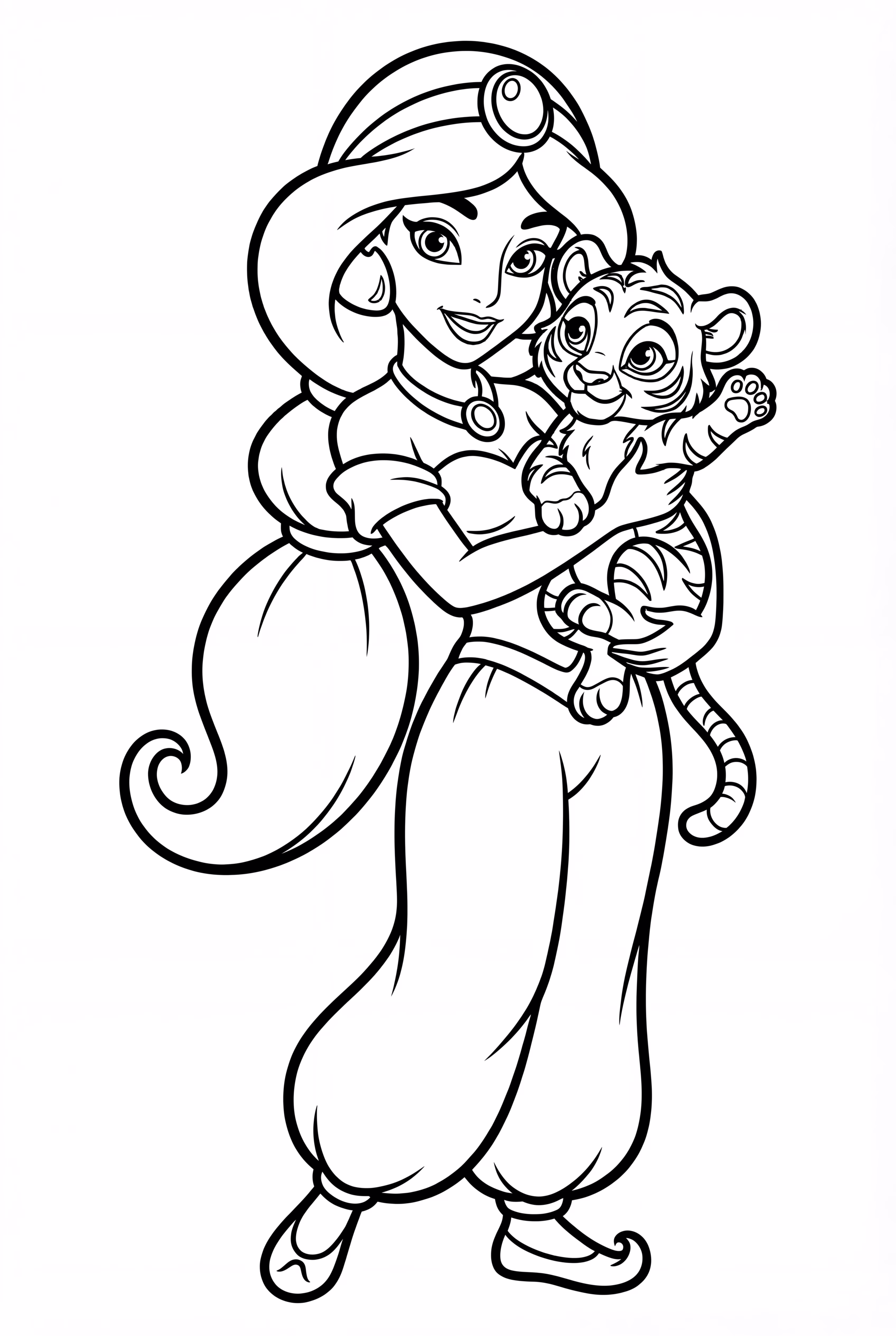 Jasmine Holding Tiger Cub Rajah