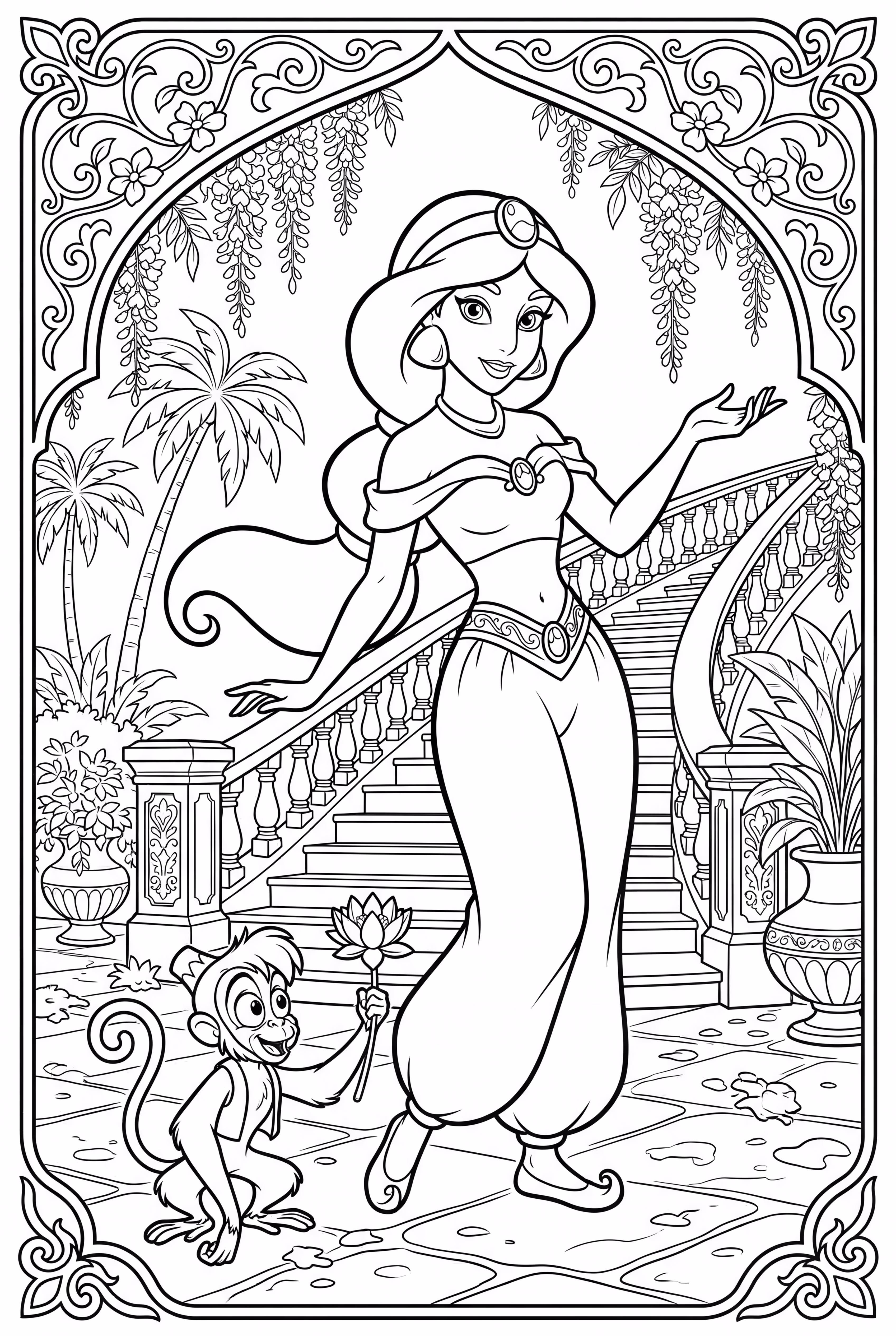 Jasmine Playing with Monkey Abu