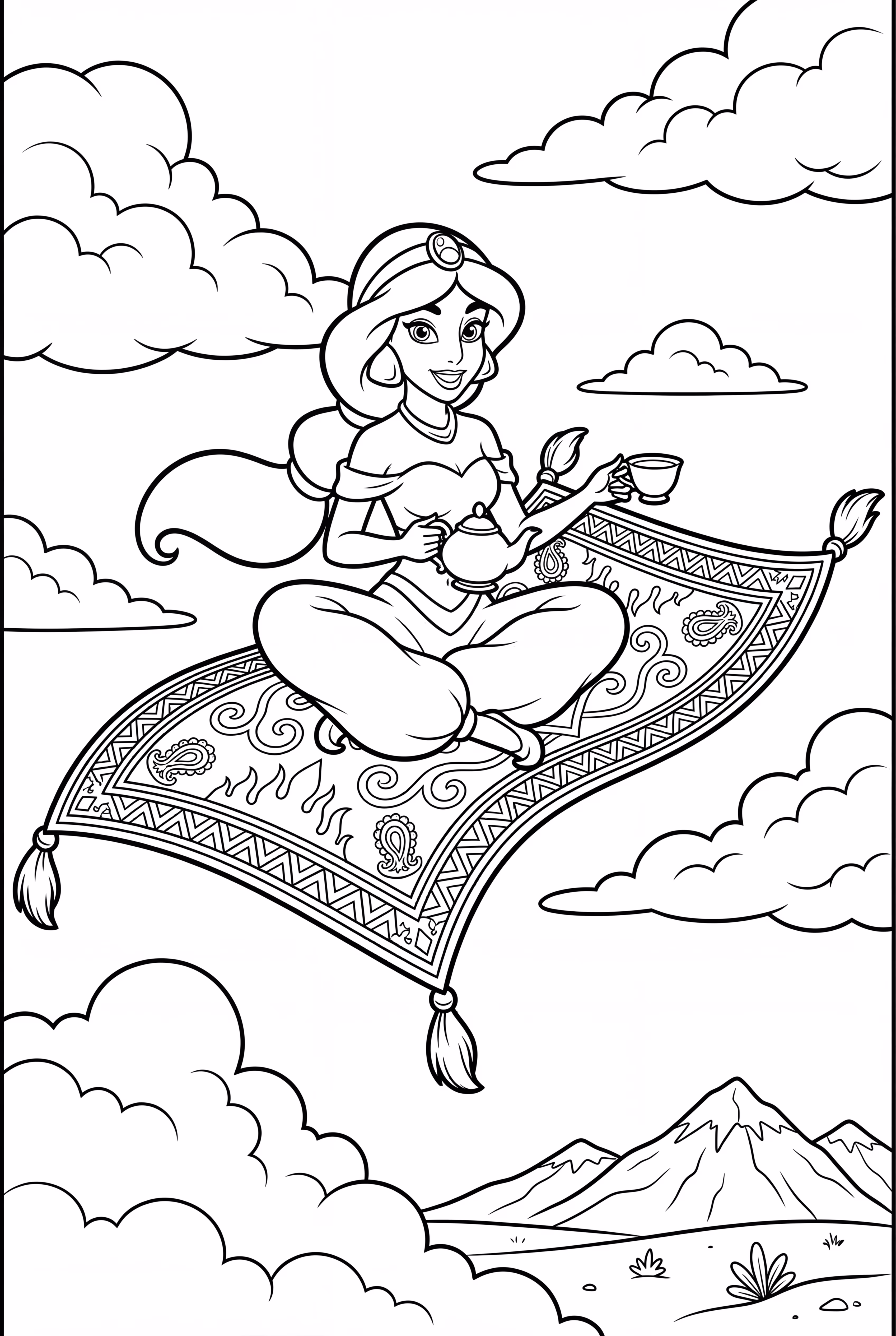 Jasmine Riding the Magic Carpet