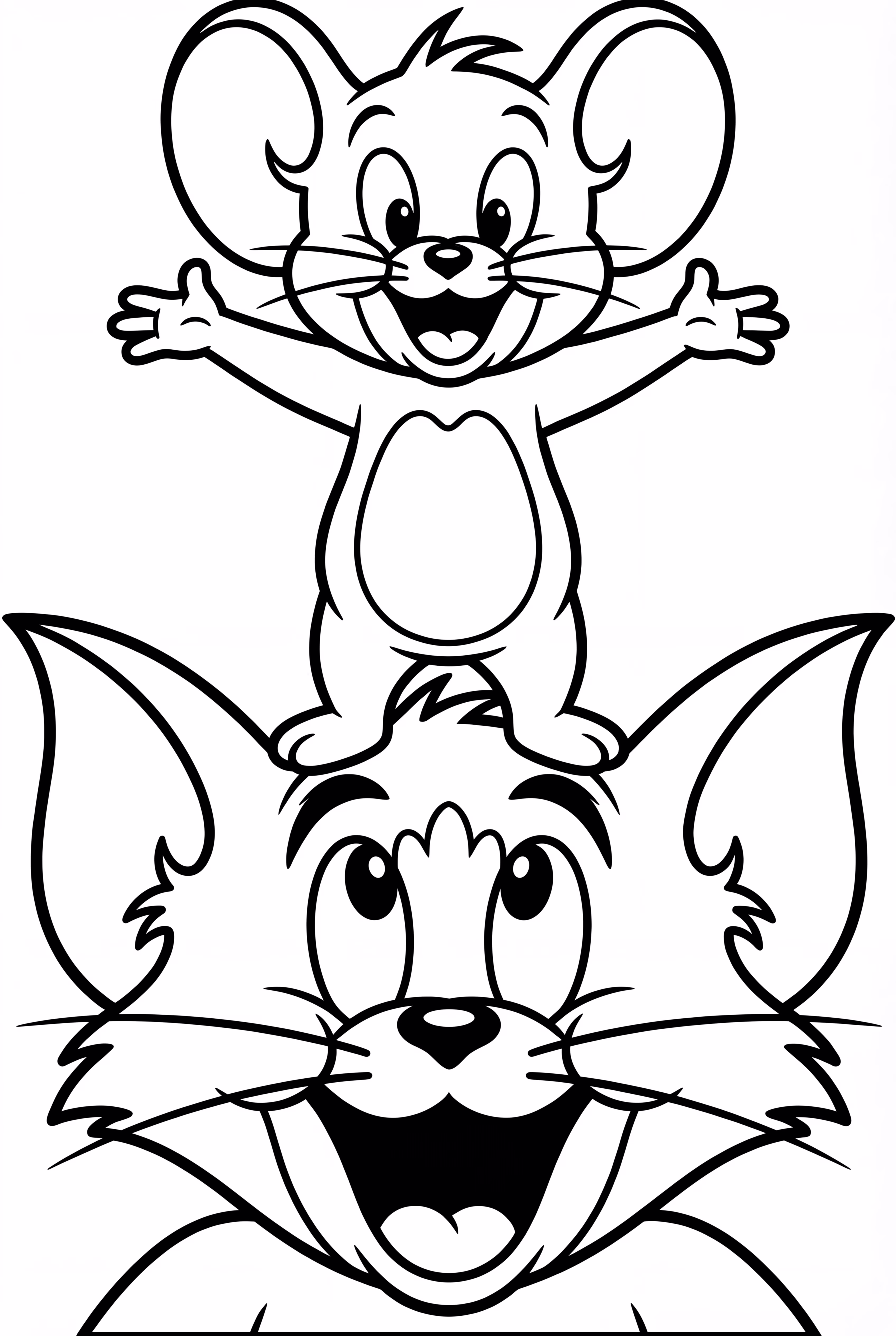 Jerry Standing On Tom's Head