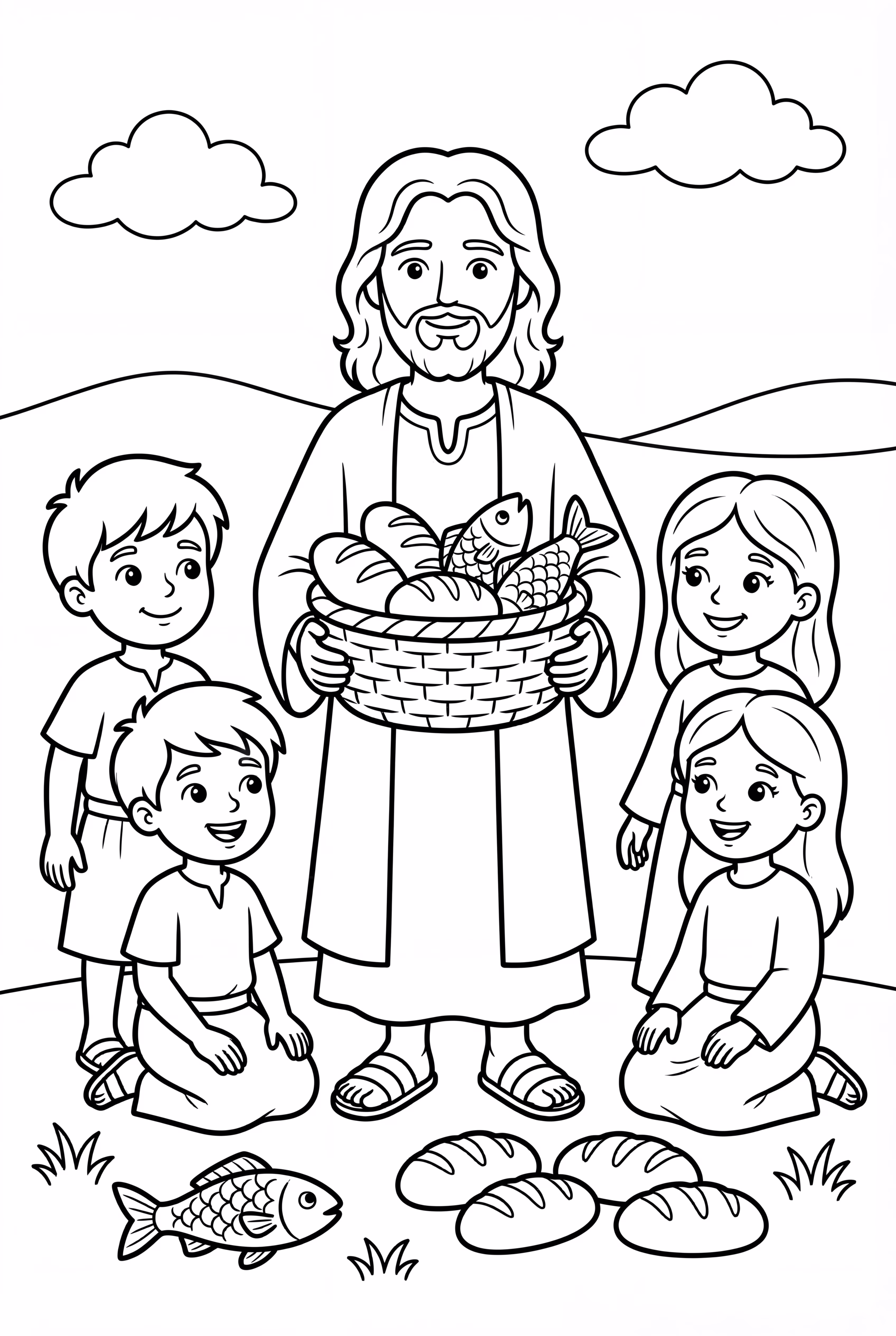 Jesus And The Miraculous Loaves And Fishes