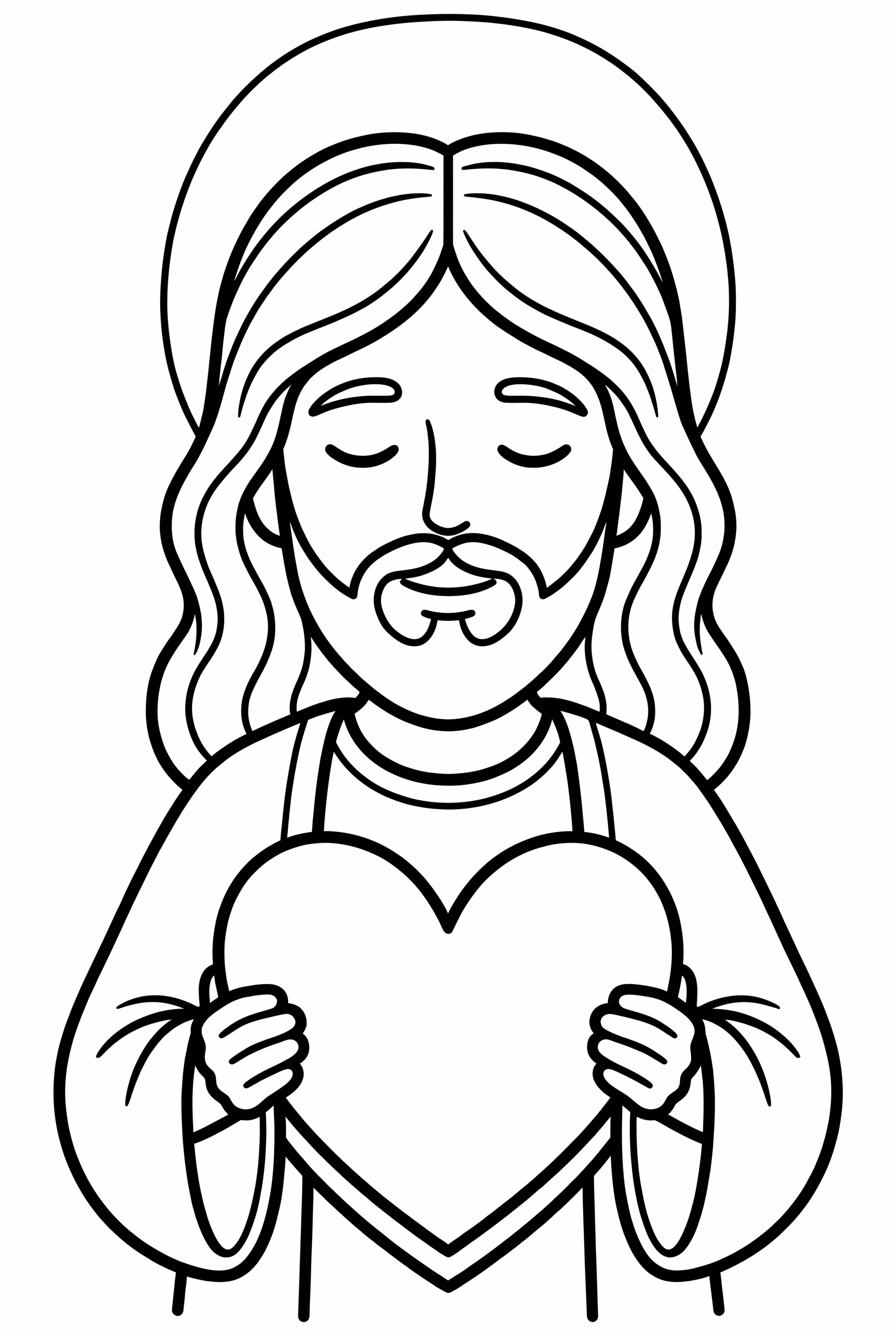 Jesus Holding A Valentine Heart