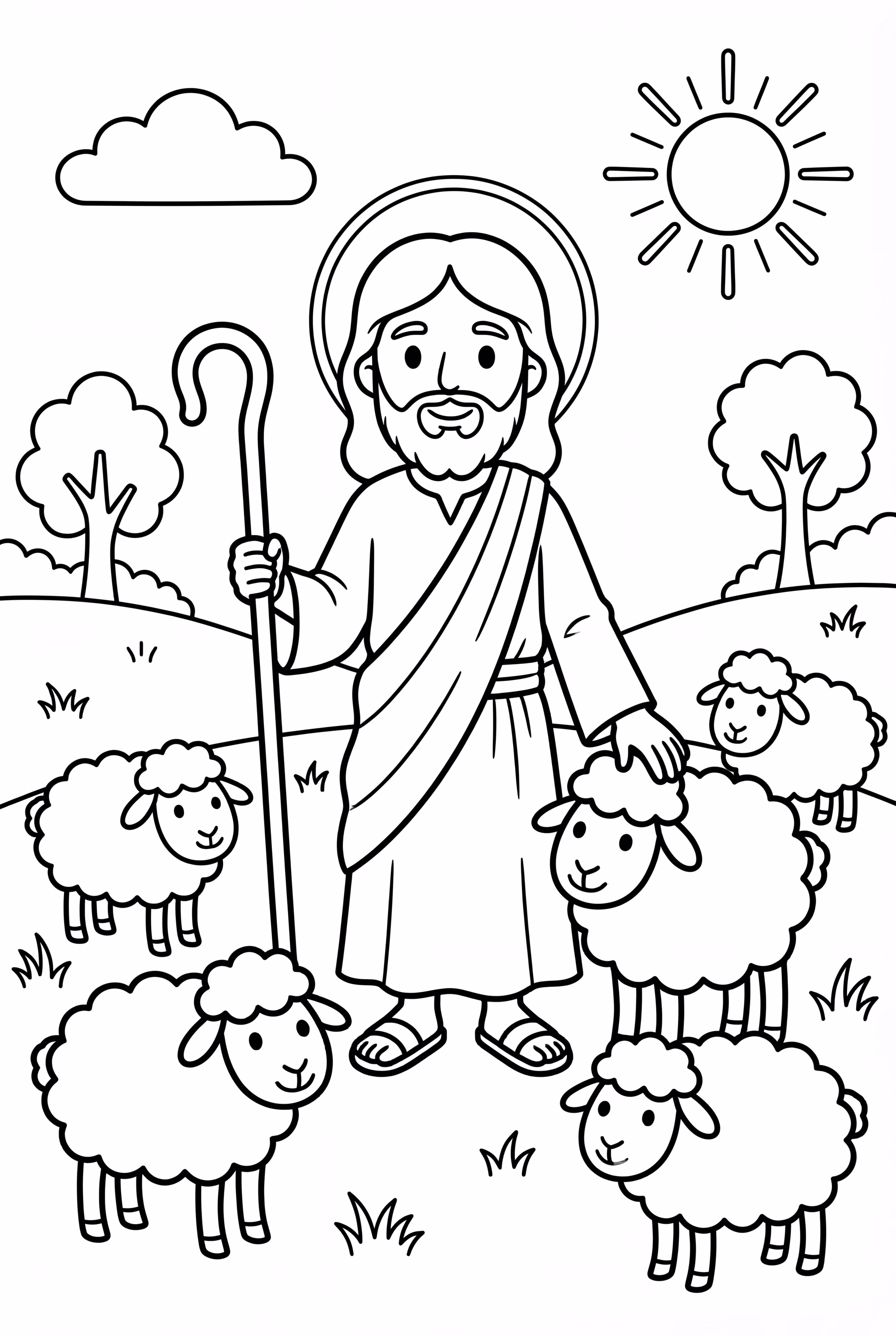 양 떼와 함께하는 선한 목자 예수님