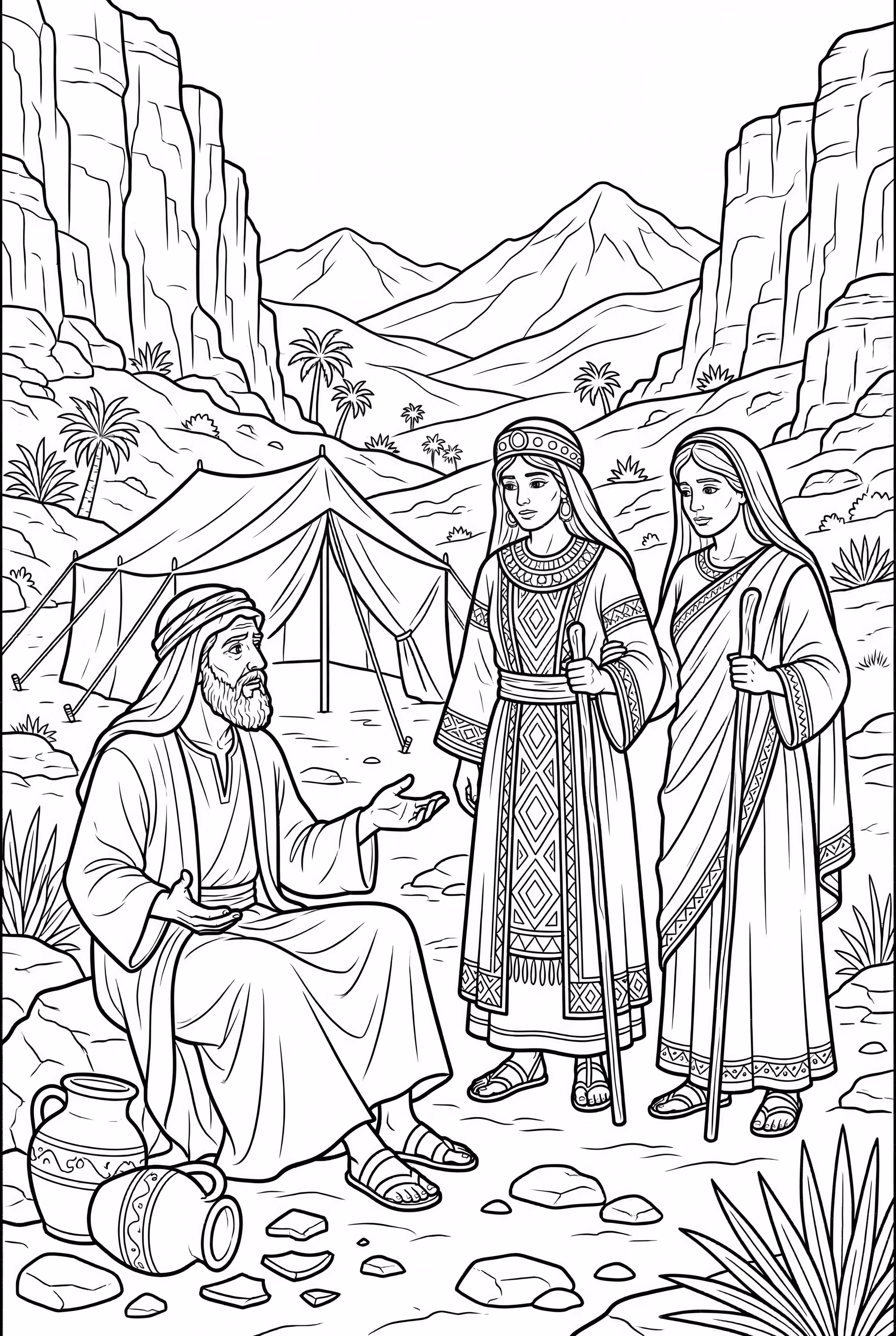 约伯圣经故事插图