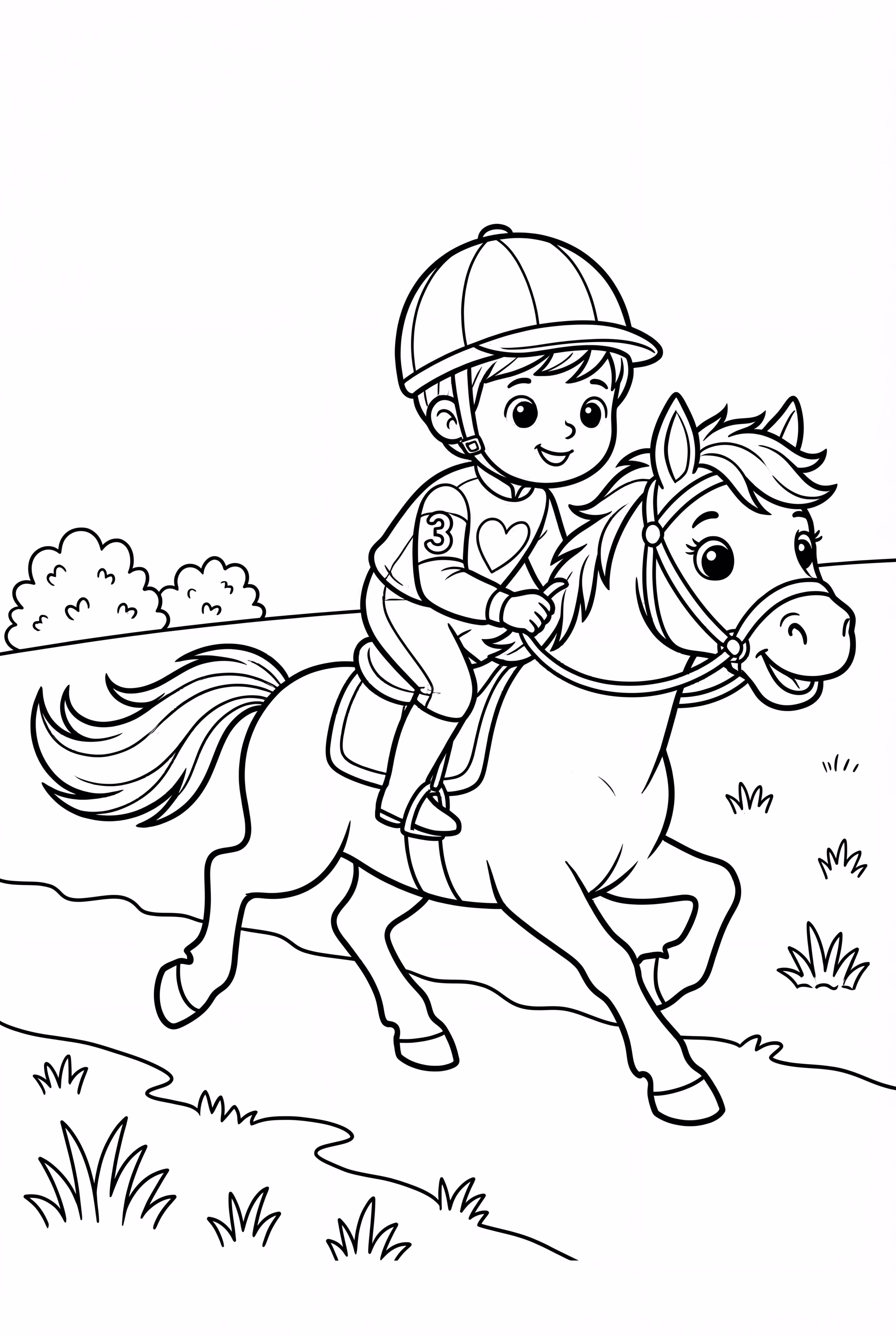 Jockey Racing on a Galloping Horse