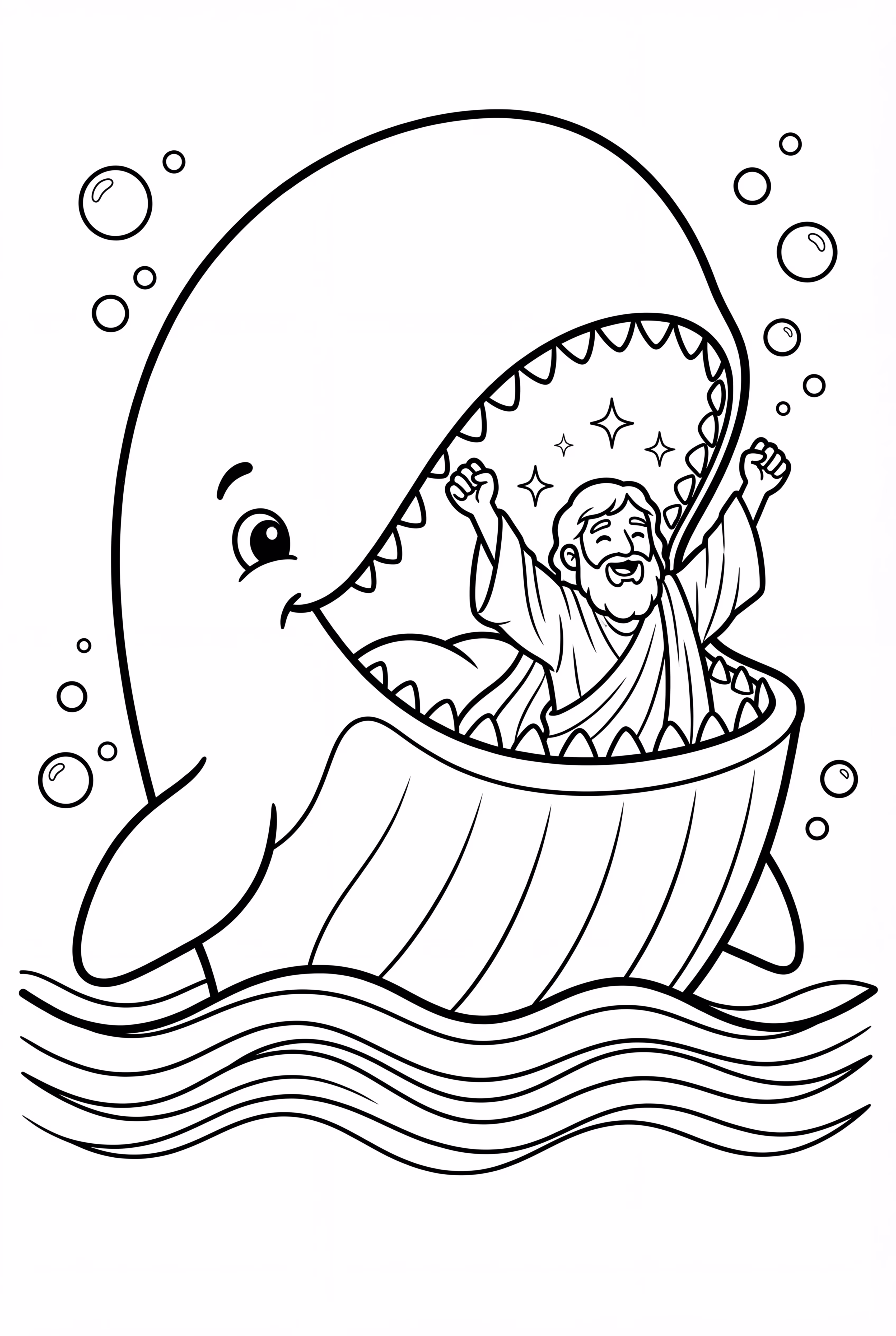 Jonah and the Whale Simple Scene