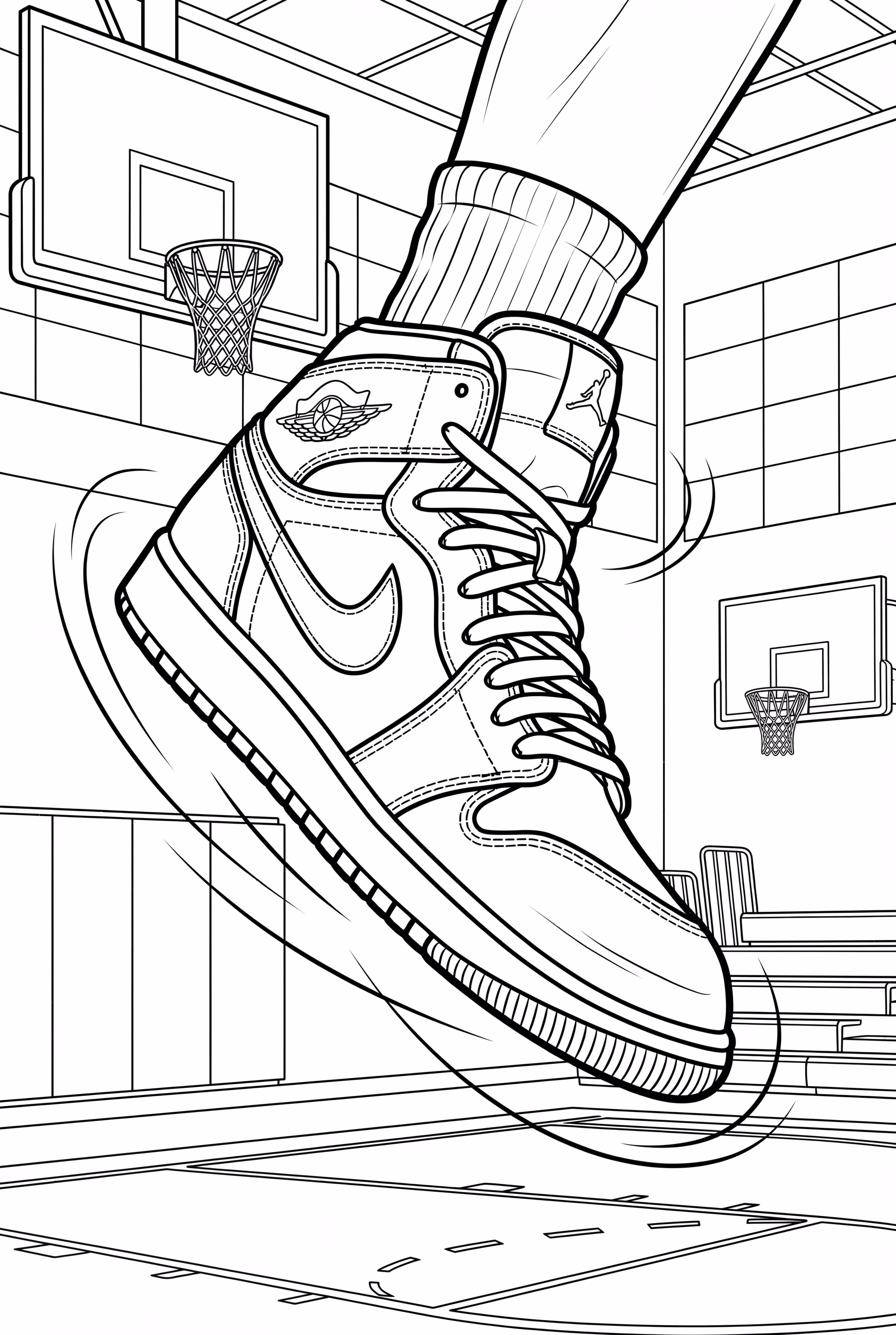 乔丹鞋在动作中