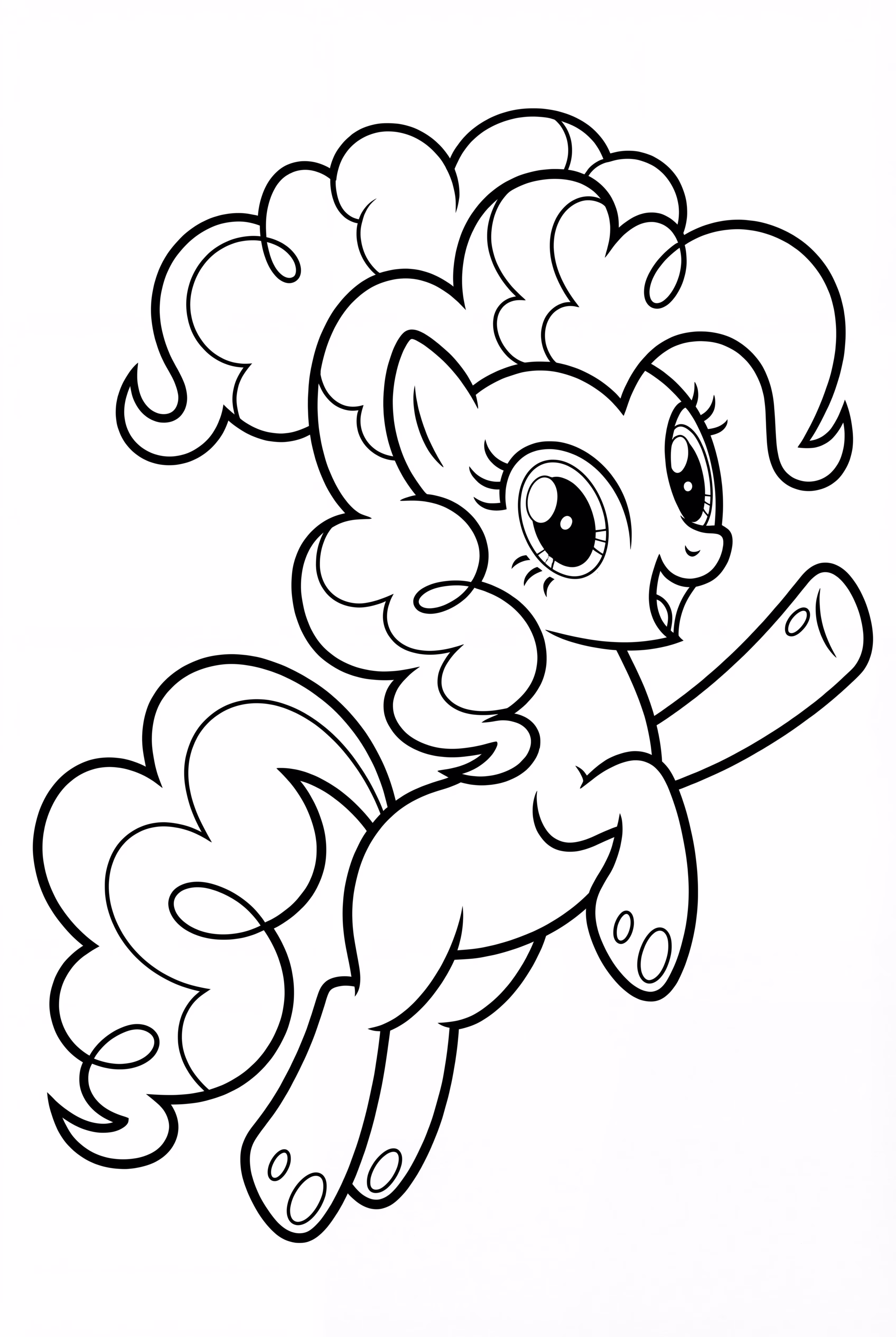 Joyful Pinkie Pie jumping in the air