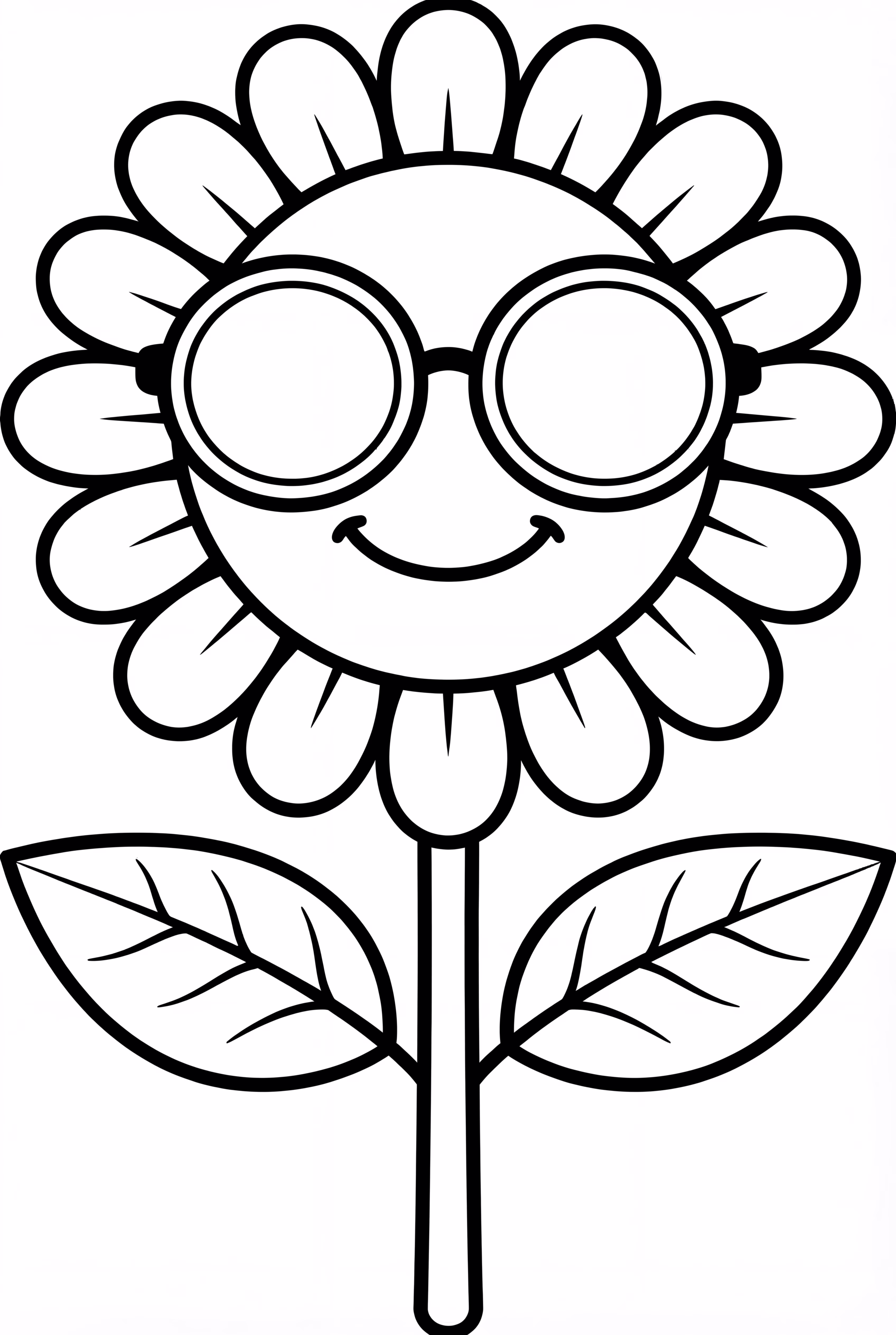 즐거운 해바라기와 선글라스