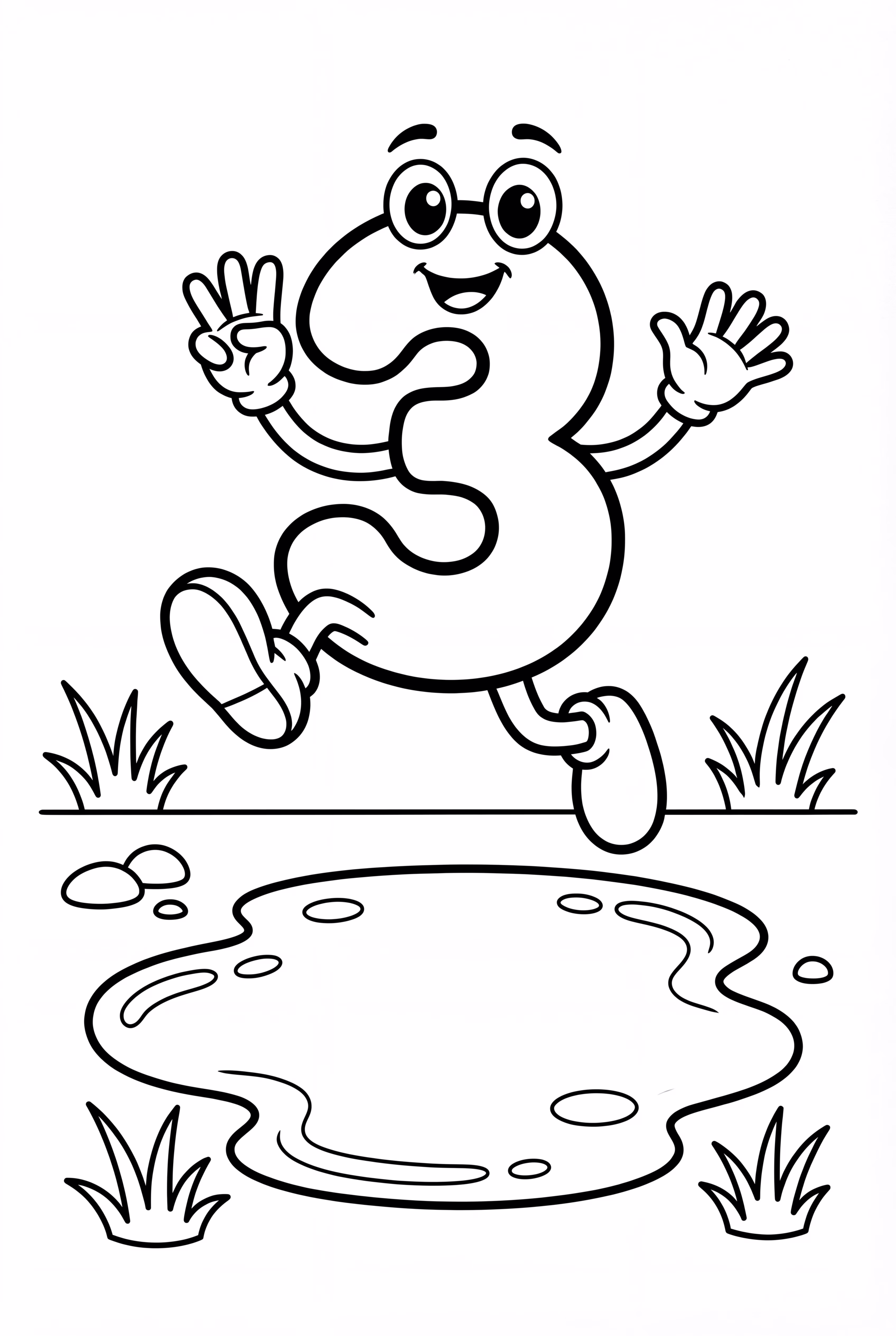 Jumping Number Three Over A Puddle