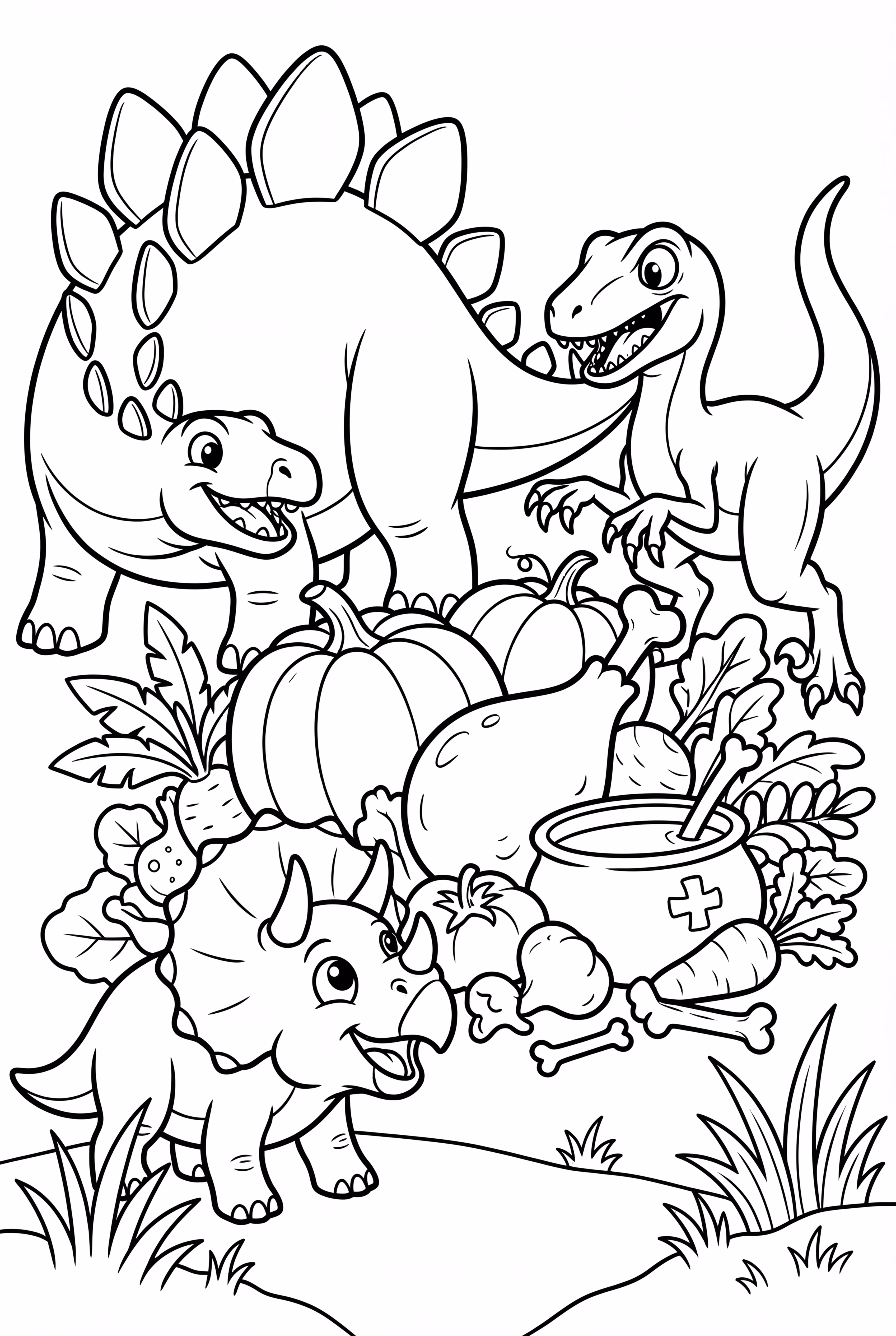 Jurassic World Dinosaurs in a Feeding Frenzy