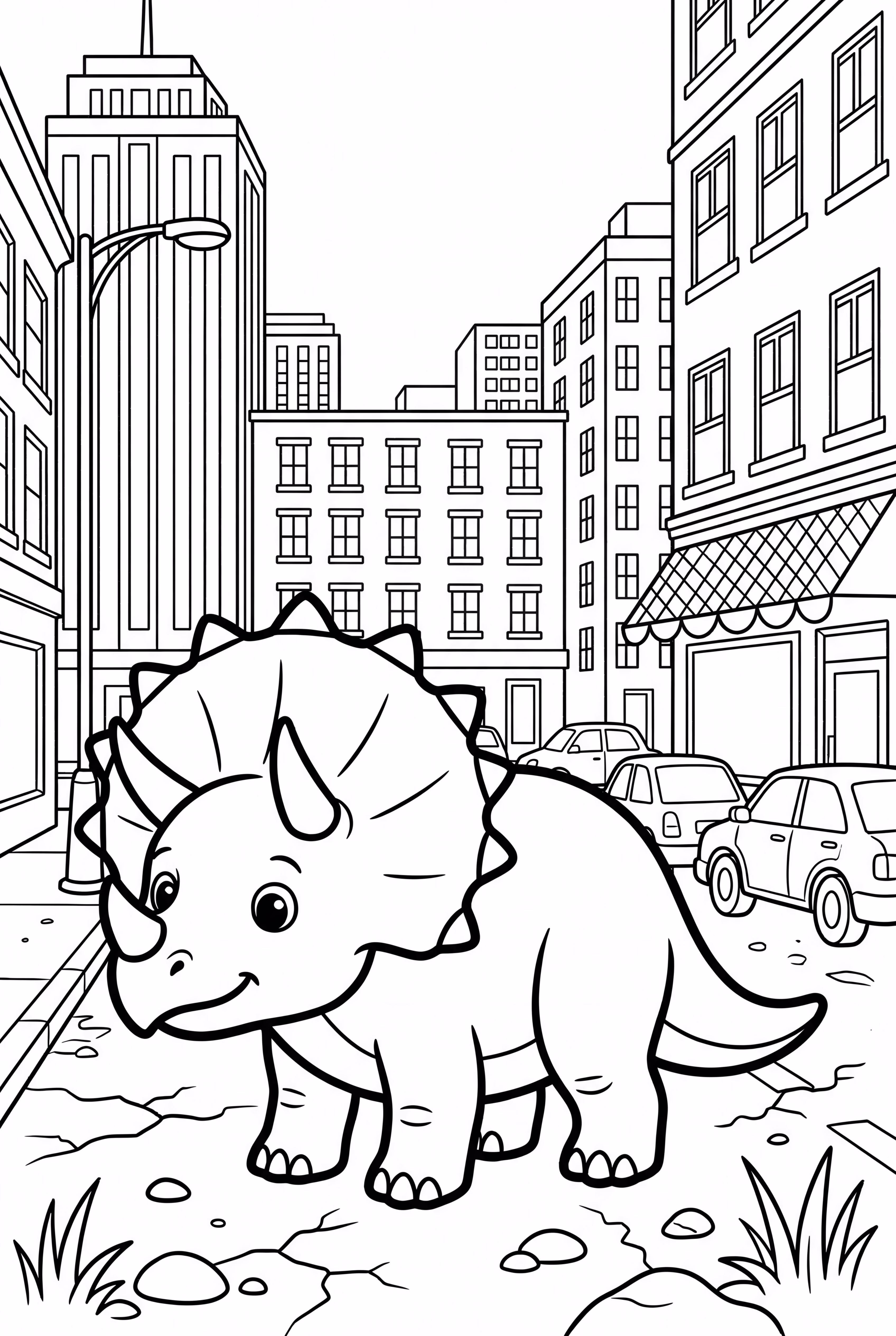 Jurassic World Dinosaurs dans un Environnement Urbain