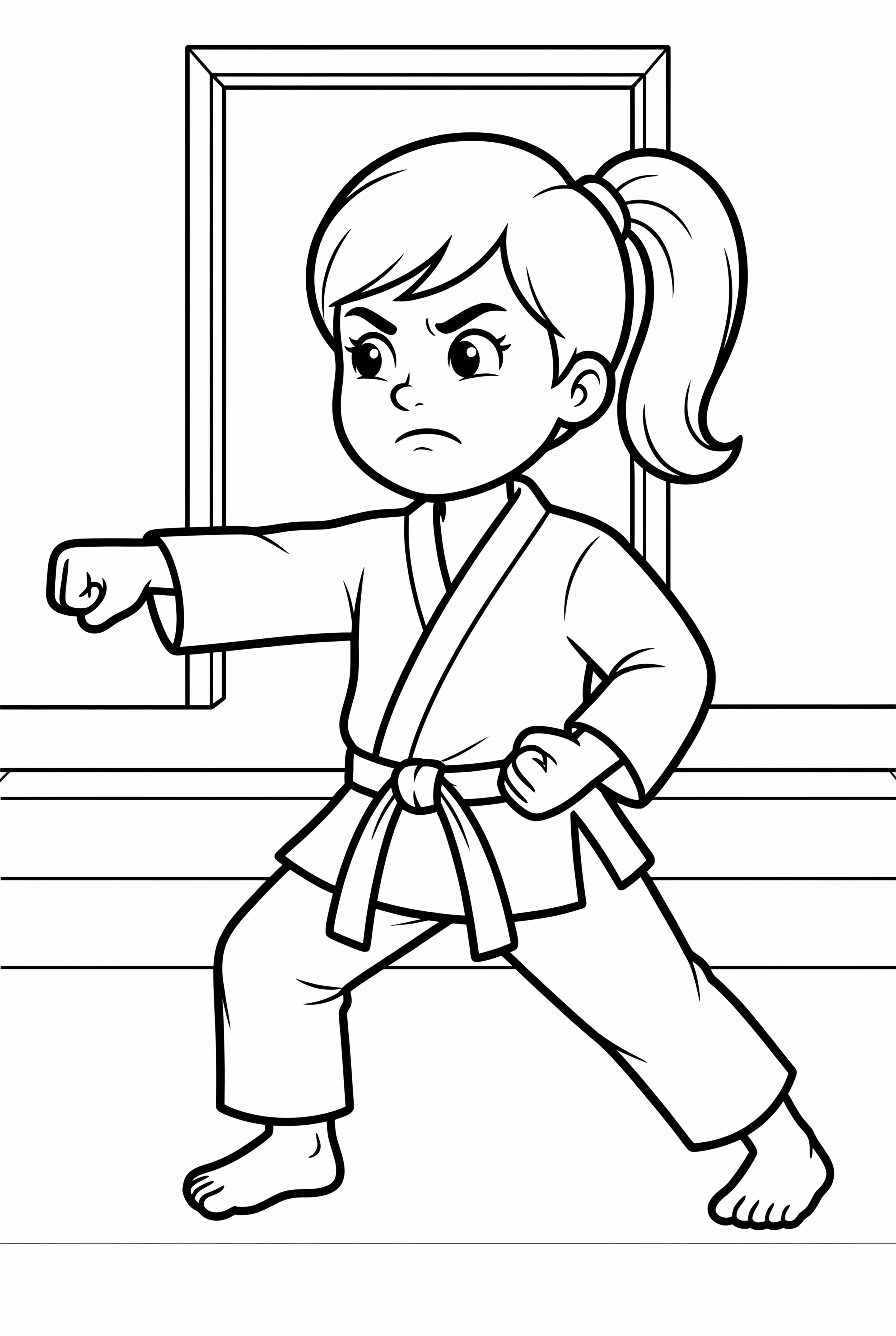 Karate Fighter With A Determined Face
