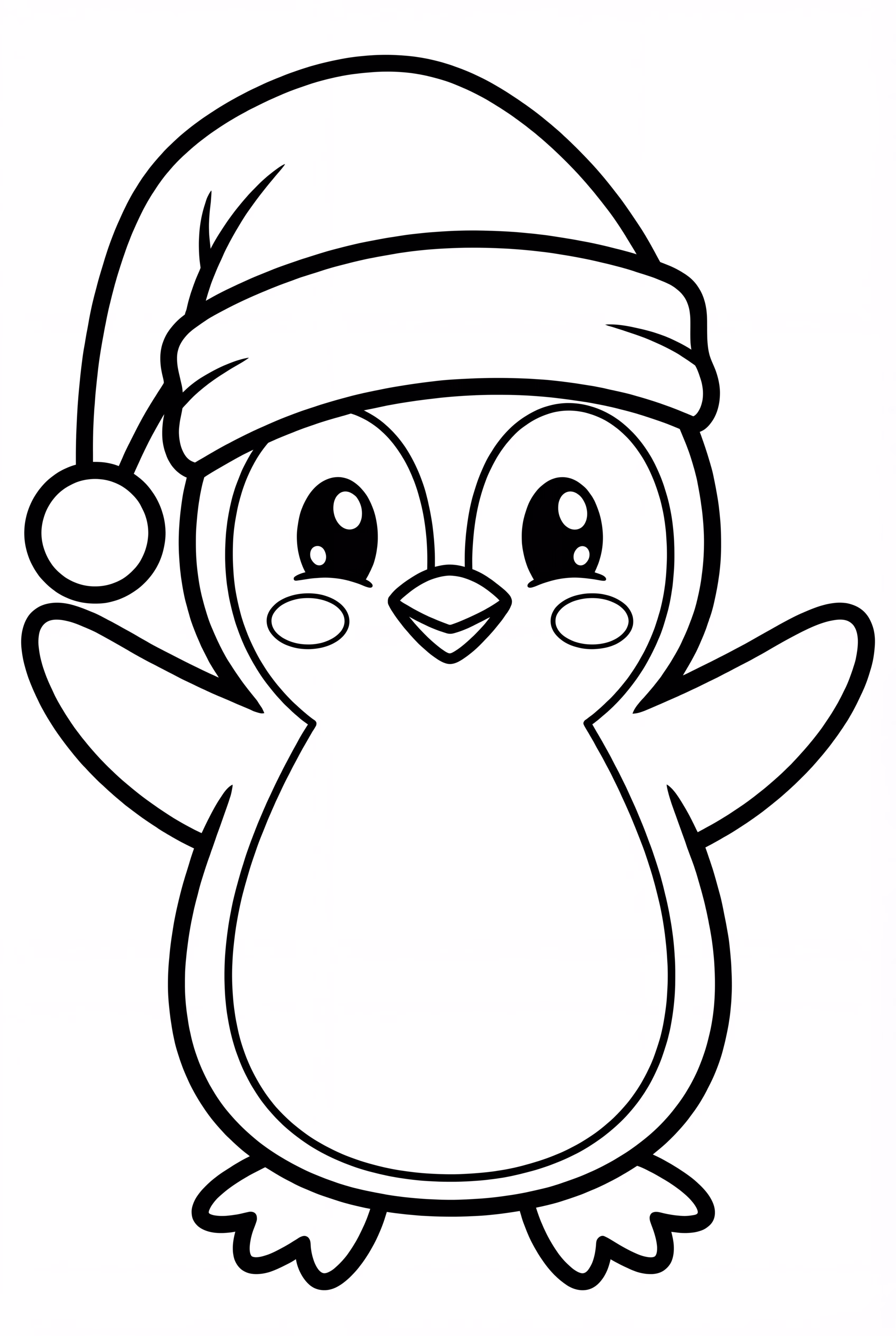 kawaii Christmas penguin