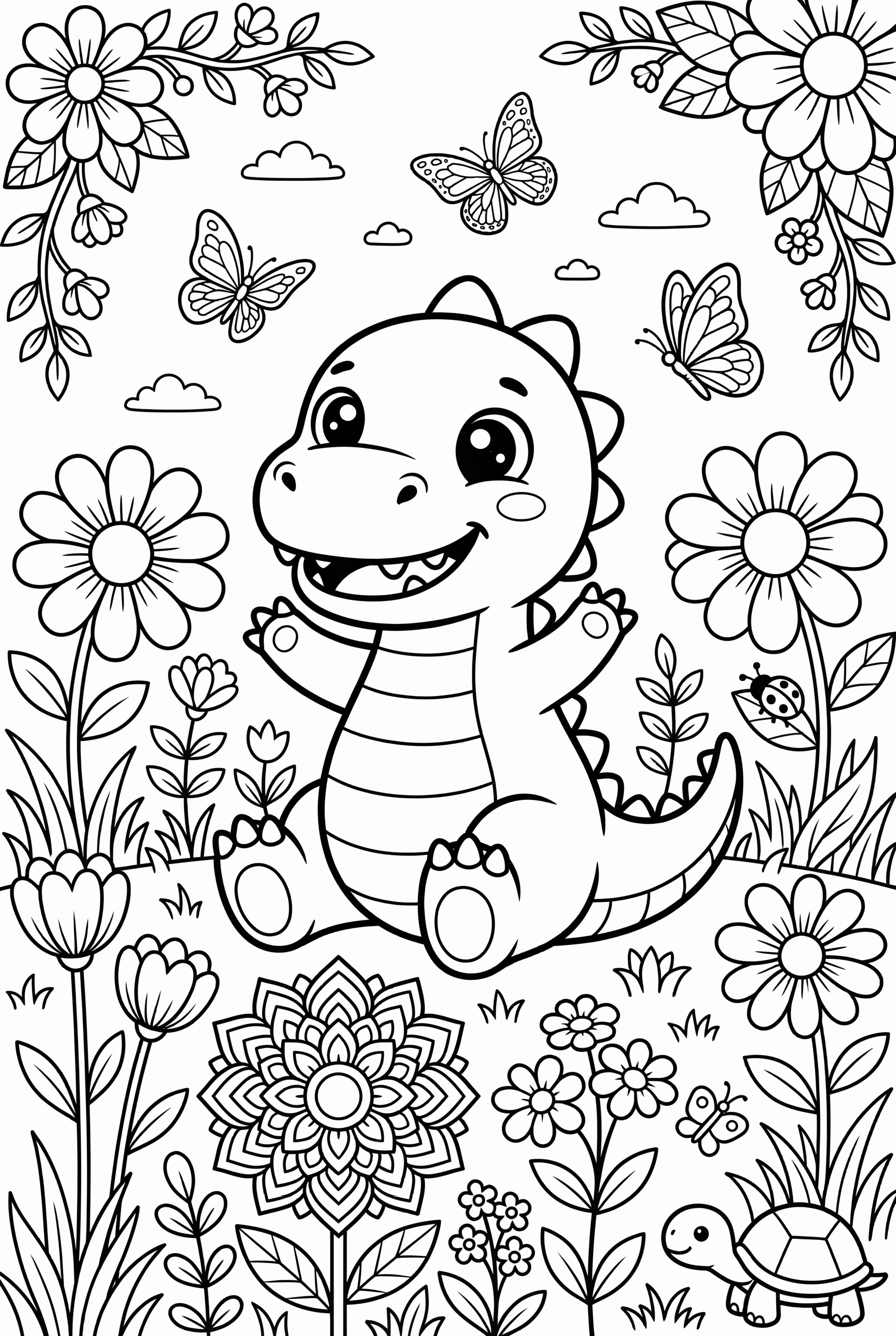 Kawaii Dinosaur Garden