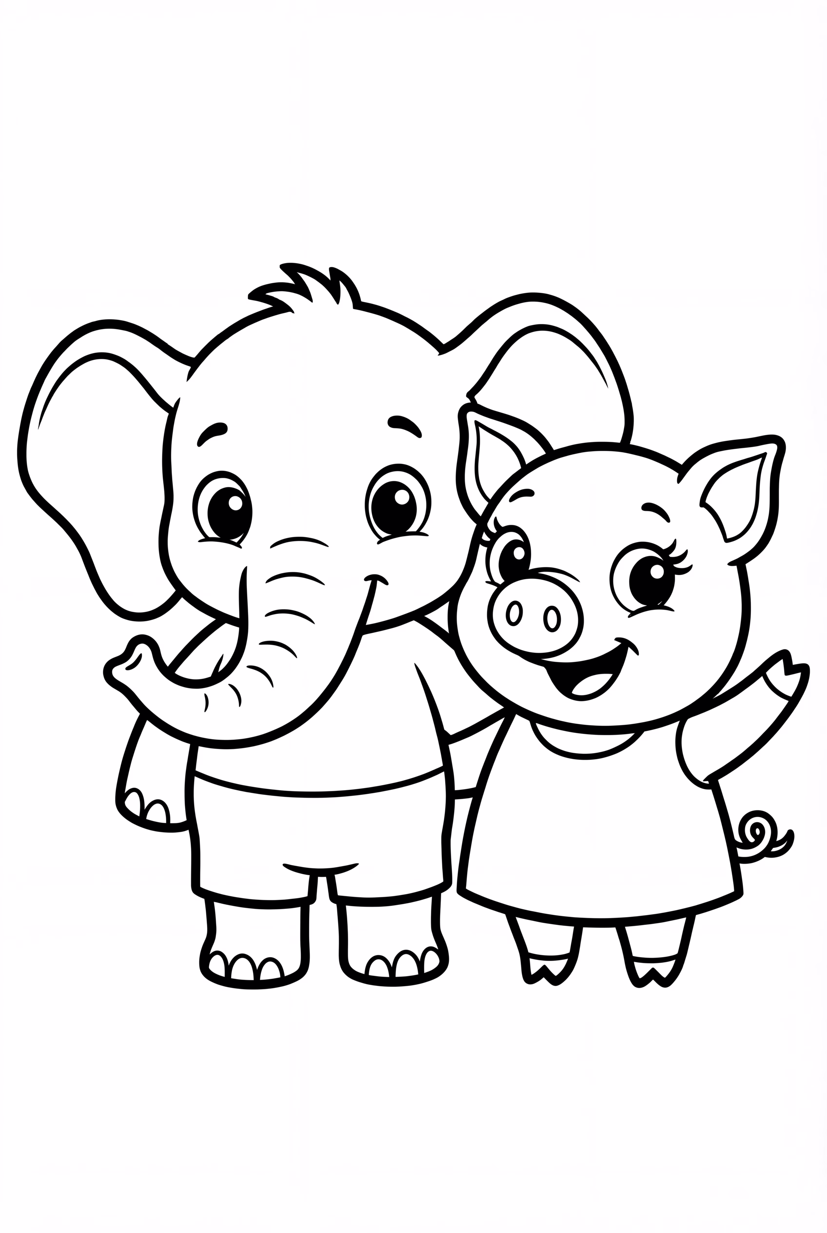 kawaii elephant with peppa pig