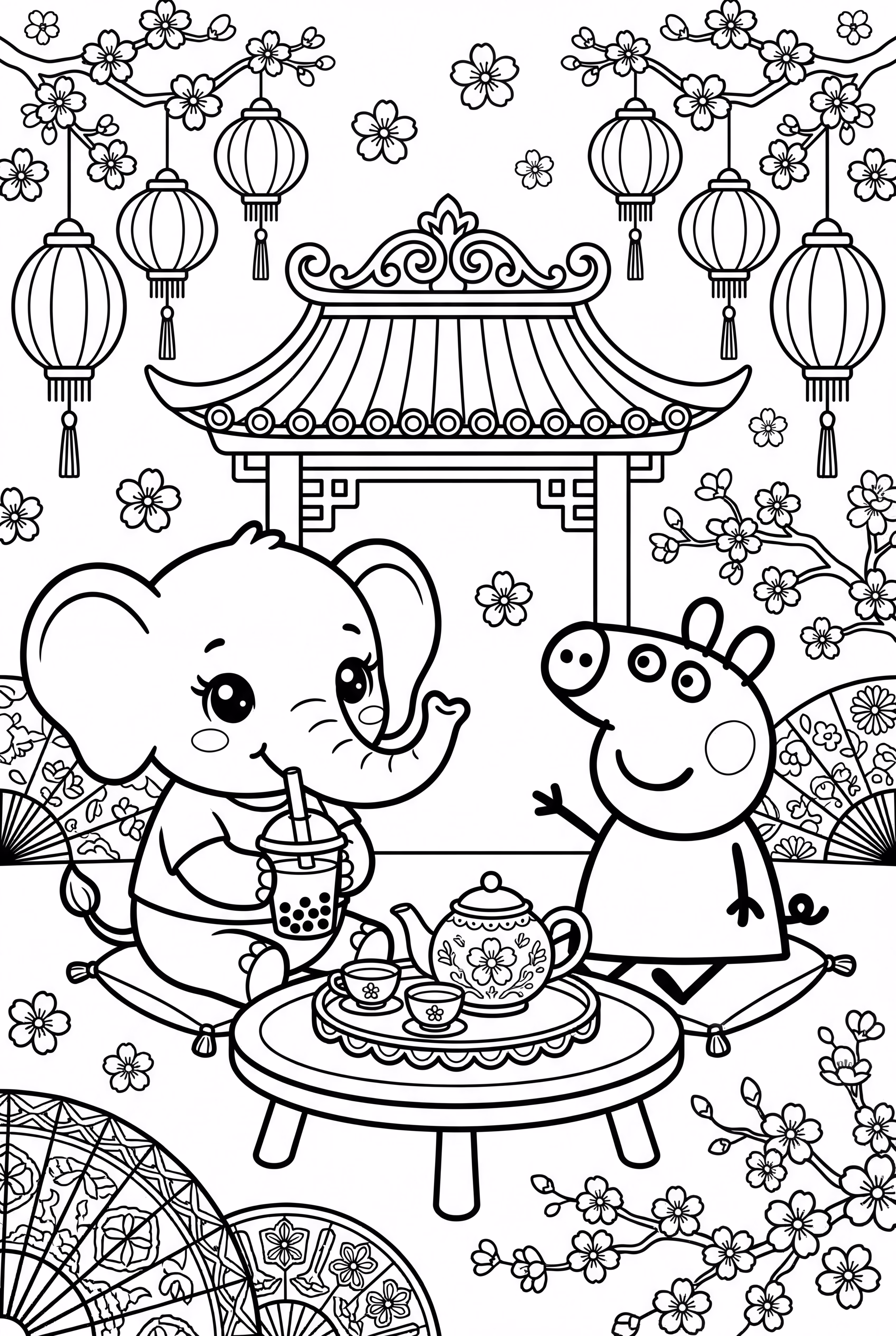 kawaii elephant with peppa pig2