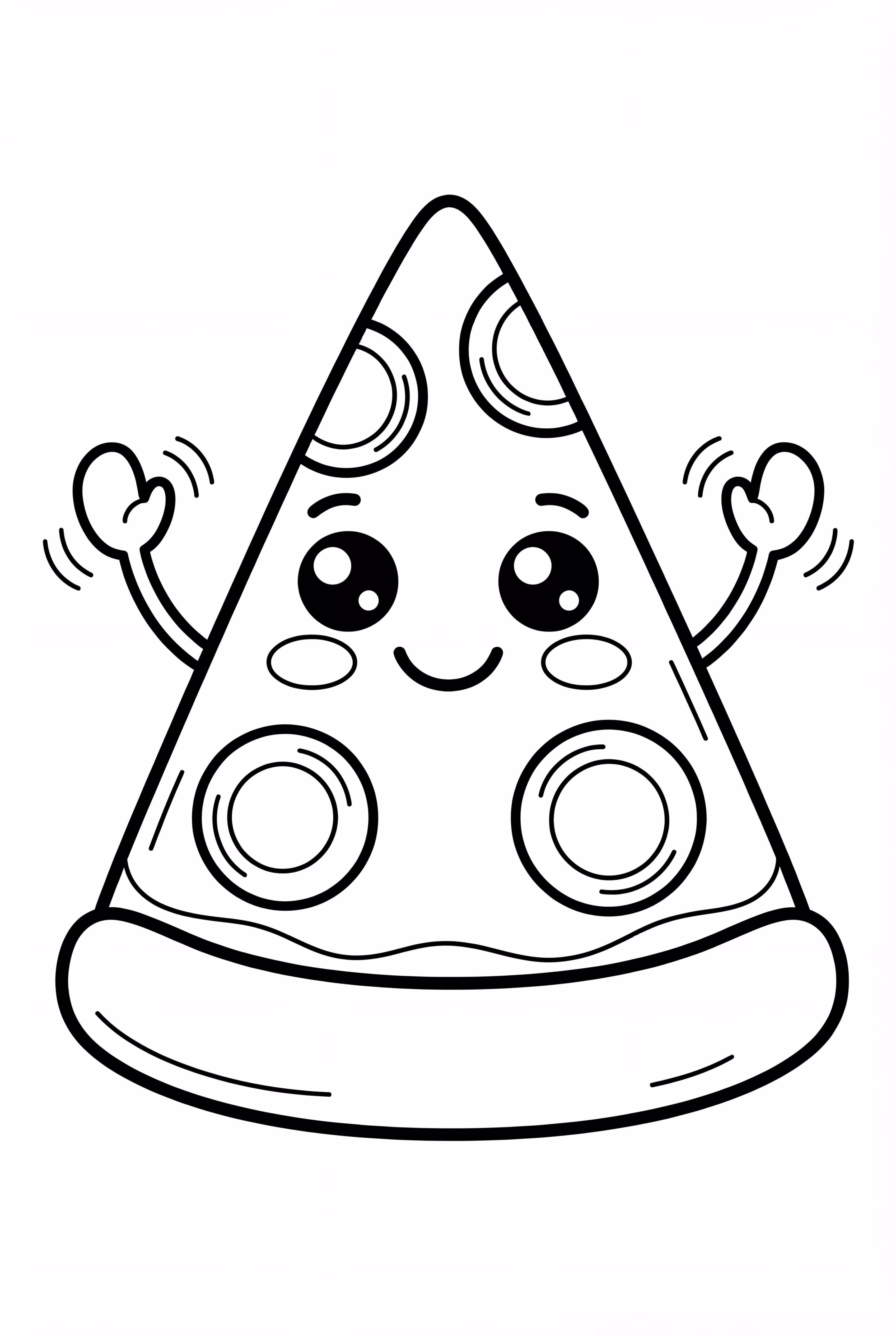 Kawaii Pizza Slice with a Face