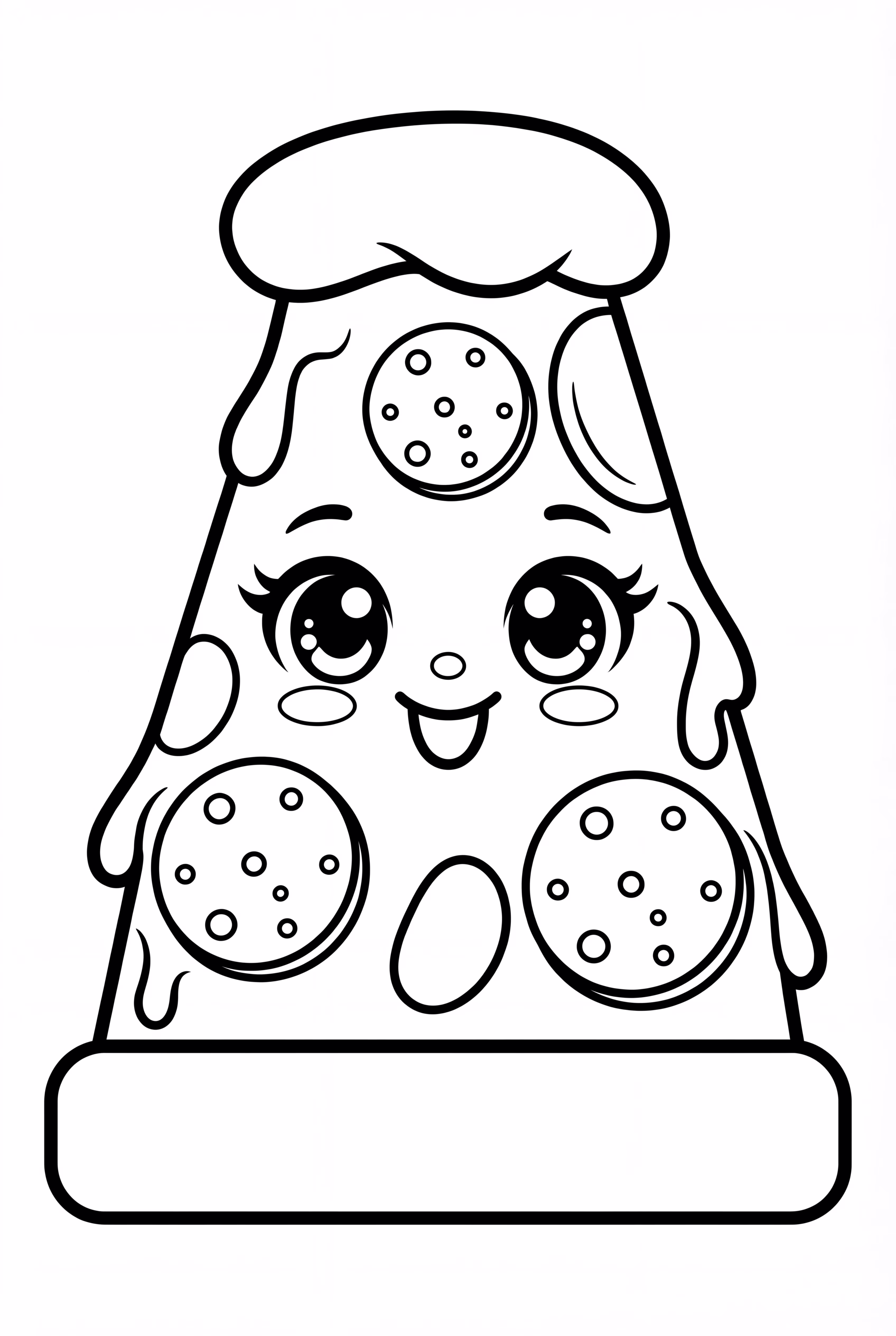 Kawaii Pizza Slice with a Face