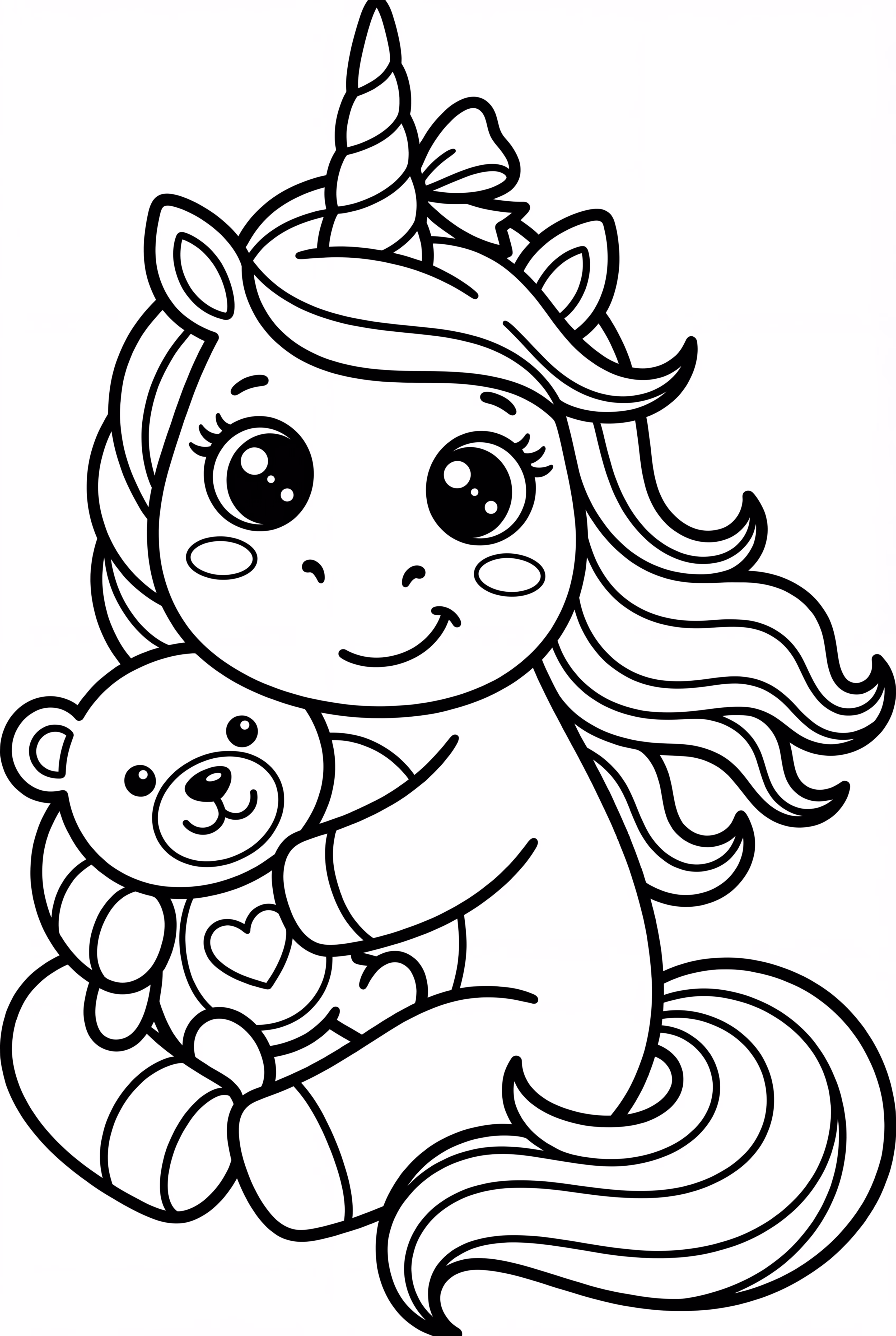 Kawaii Unicorn Hugging Stuffed Toy