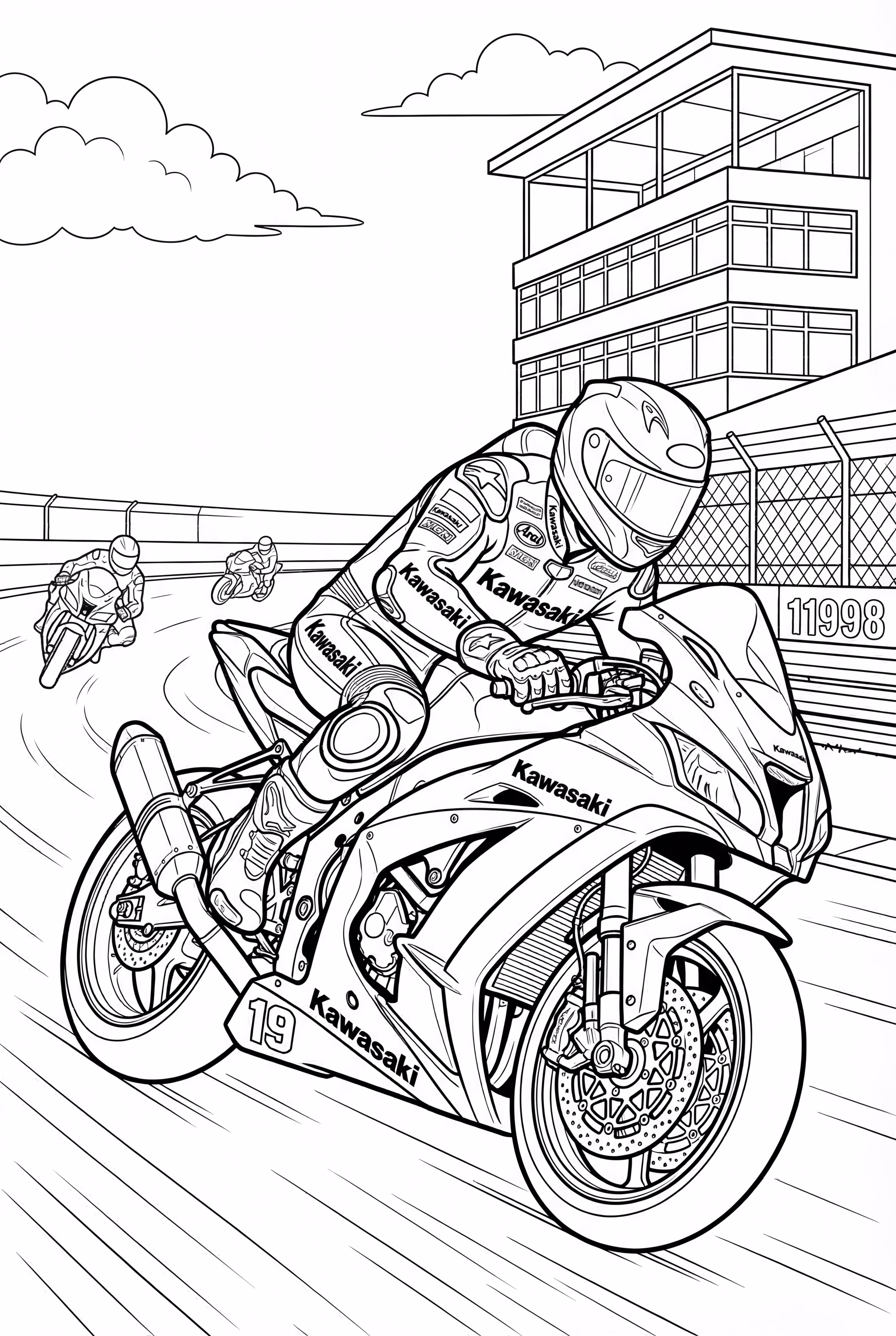 Corrida de Motocicletas Kawasaki-2